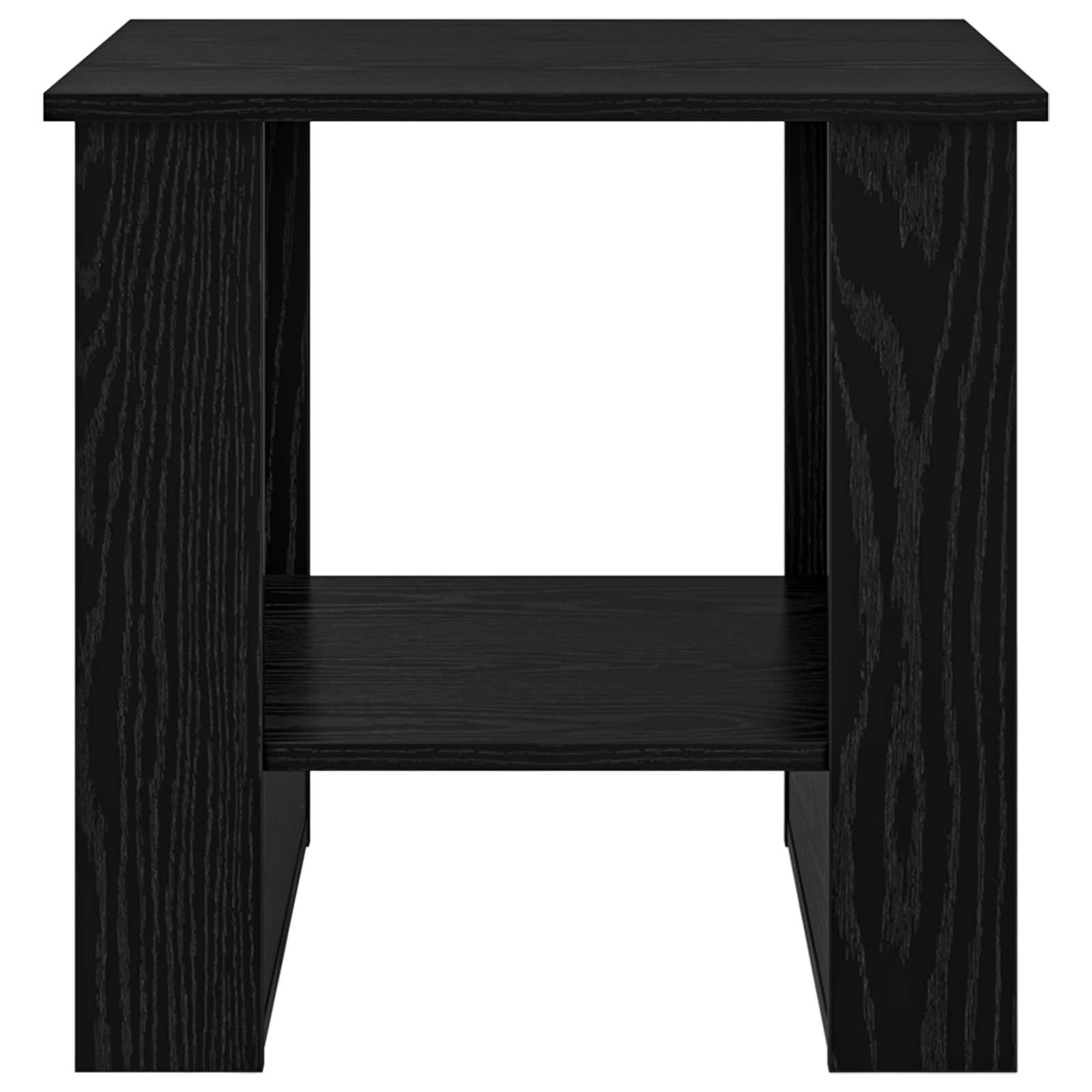Salontafel Zwart Eiken 51 x 50 x 50 cm Bewerkt hout is nu te koop bij PeponiXL, paradijselijk wonen!