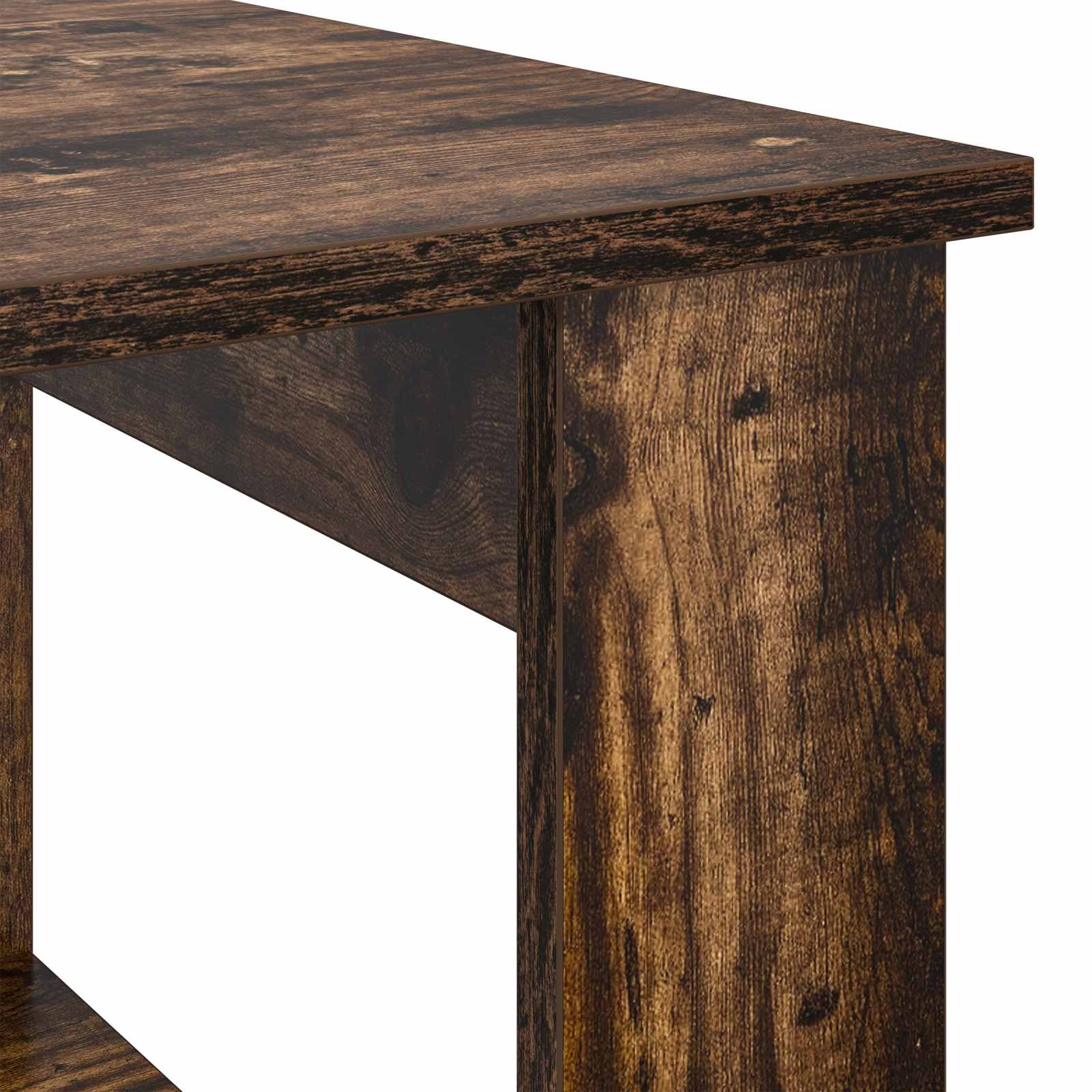 Salontafel Gerookt eiken 51 x 50 x 50 cm Bewerkt hout is nu te koop bij PeponiXL, paradijselijk wonen!
