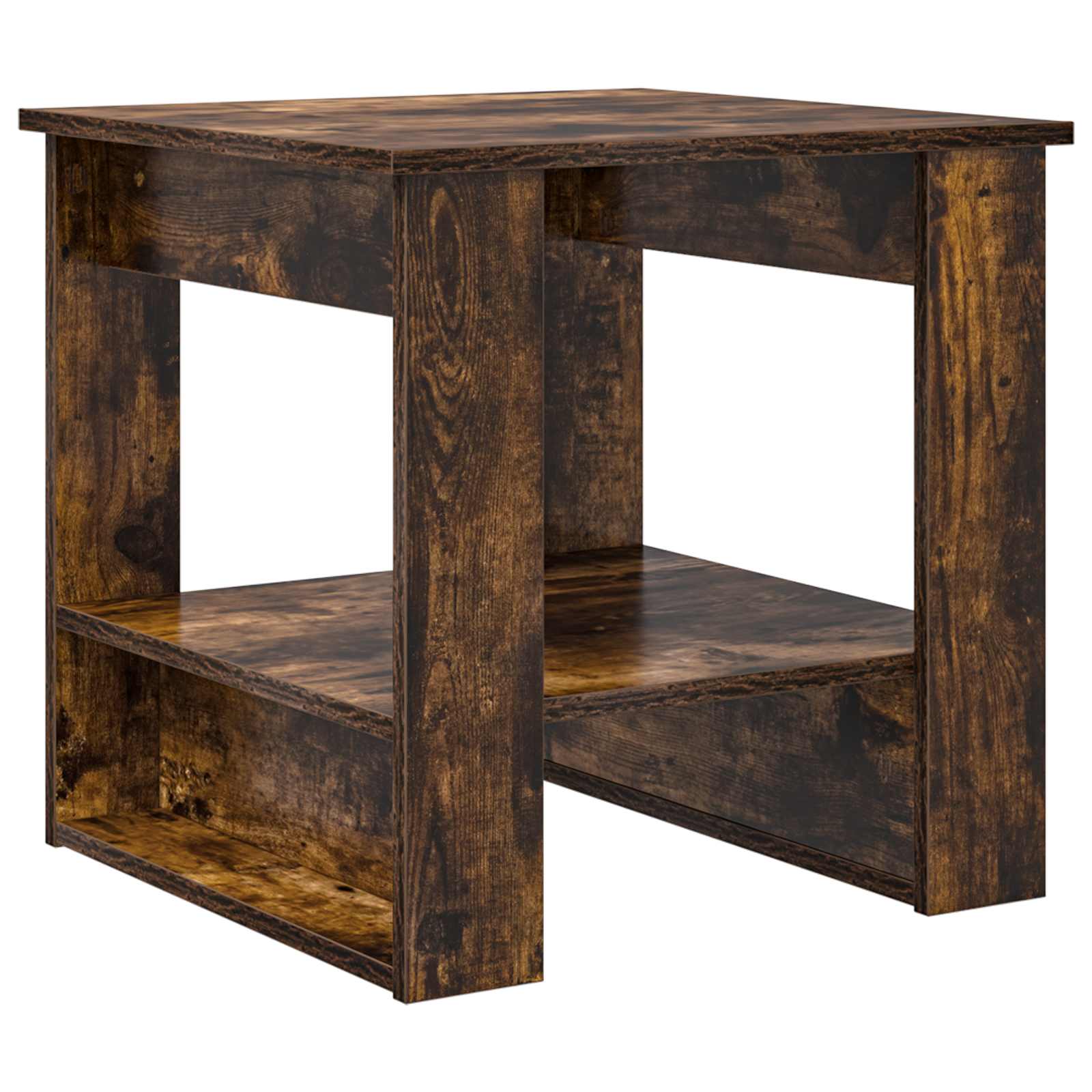 Salontafel Gerookt eiken 51 x 50 x 50 cm Bewerkt hout is nu te koop bij PeponiXL, paradijselijk wonen!