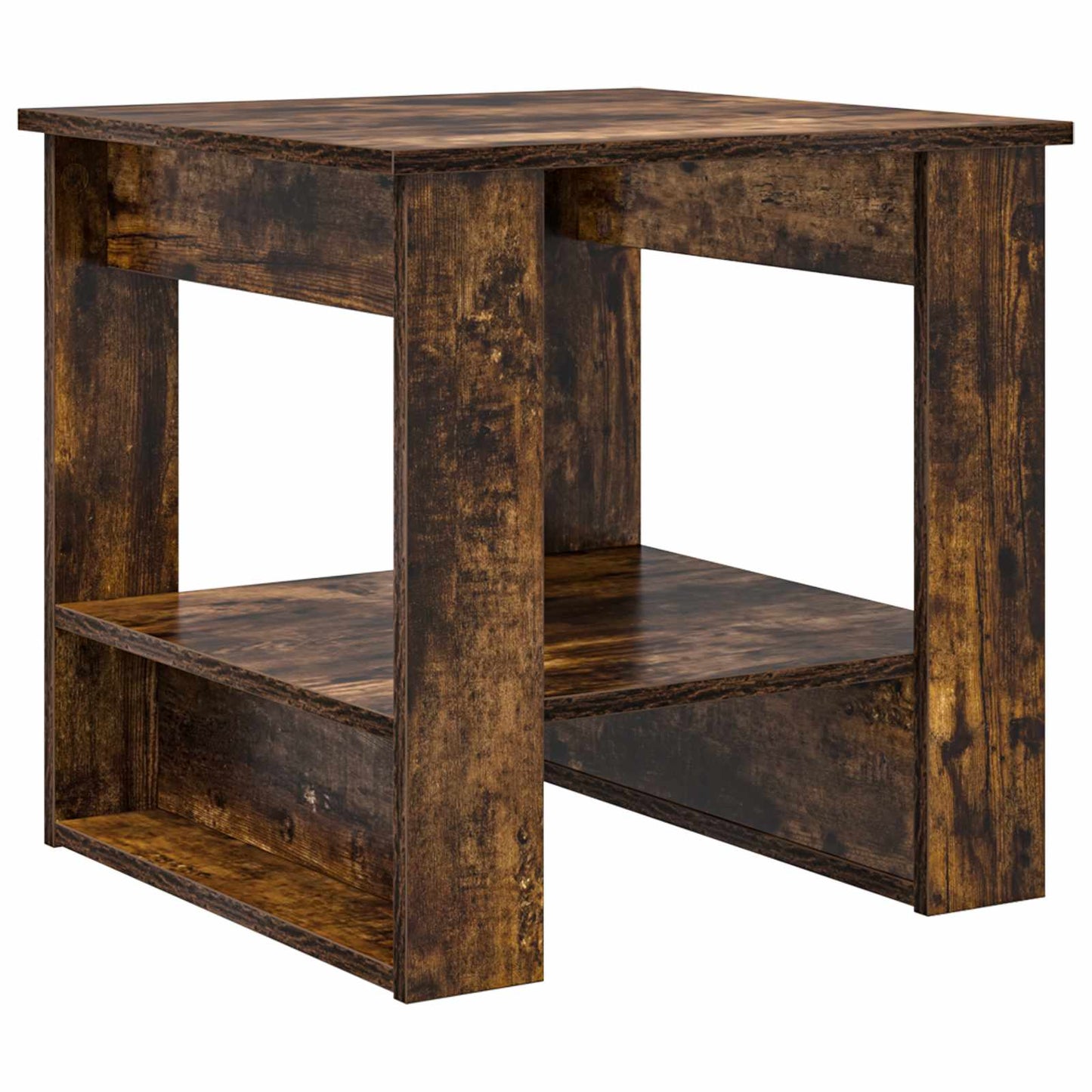 Salontafel Gerookt eiken 51 x 50 x 50 cm Bewerkt hout is nu te koop bij PeponiXL, paradijselijk wonen!