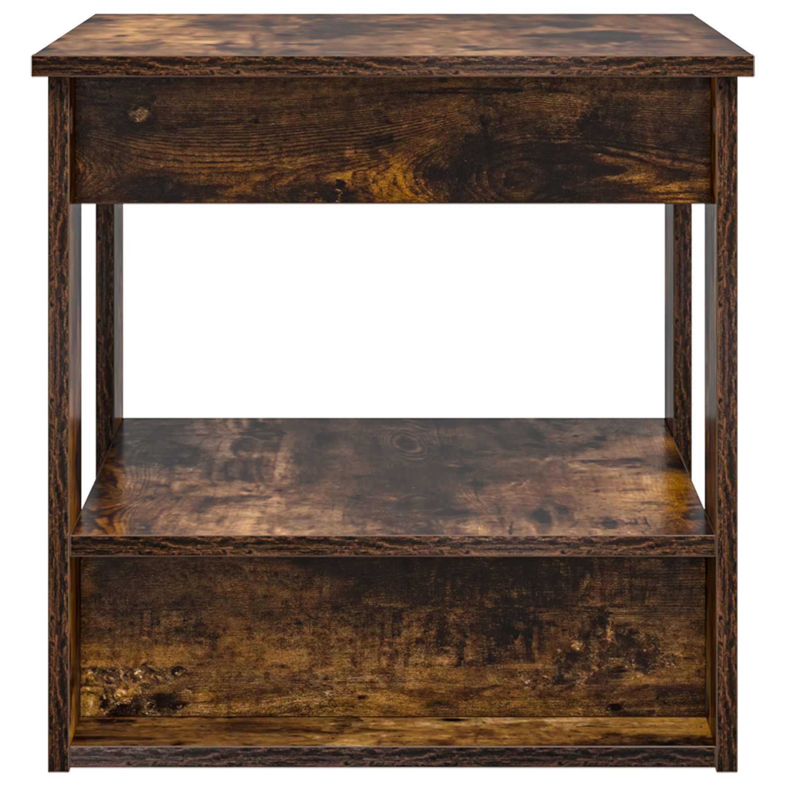 Salontafel Gerookt eiken 51 x 50 x 50 cm Bewerkt hout is nu te koop bij PeponiXL, paradijselijk wonen!