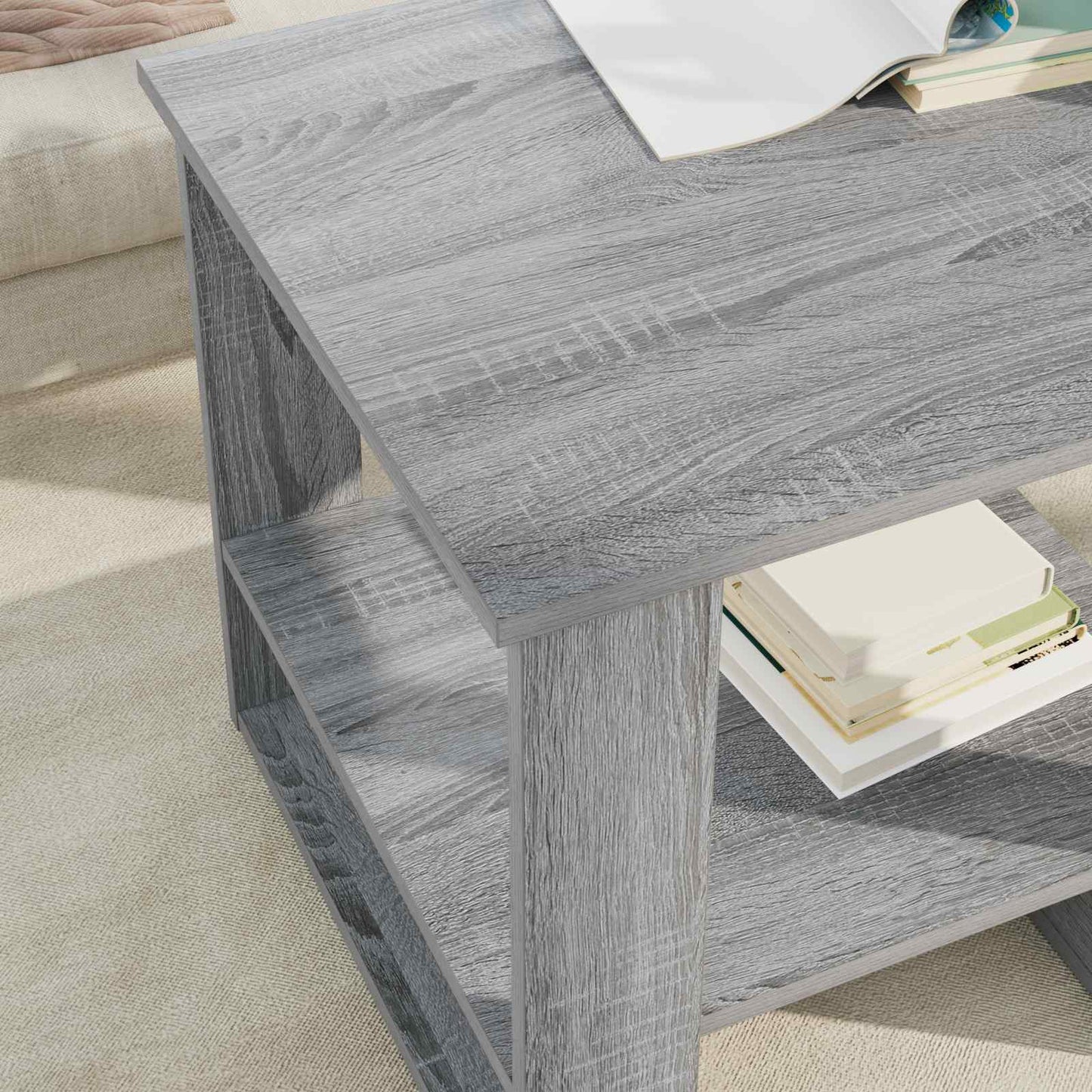 Salontafel Grijs Sonoma 51 x 50 x 50 cm Bewerkt hout is nu te koop bij PeponiXL, paradijselijk wonen!