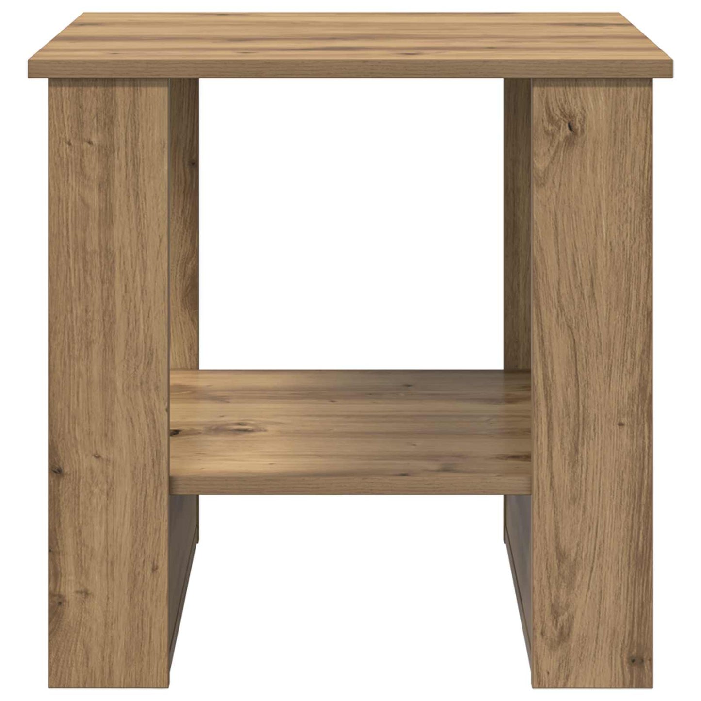 Salontafel Artisan Eiken 51 x 50 x 50 cm Bewerkt hout is nu te koop bij PeponiXL, paradijselijk wonen!