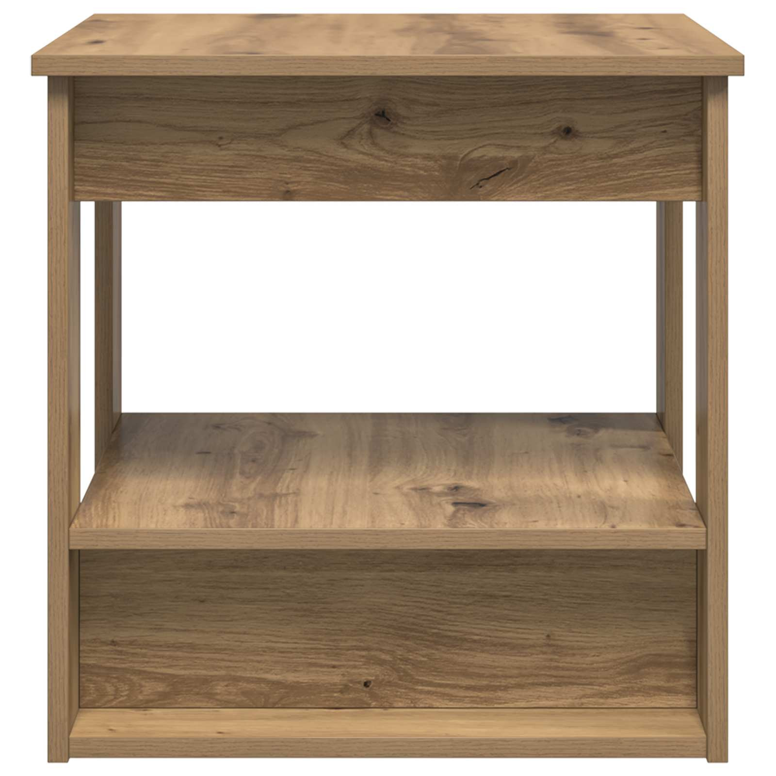 Salontafel Artisan Eiken 51 x 50 x 50 cm Bewerkt hout is nu te koop bij PeponiXL, paradijselijk wonen!