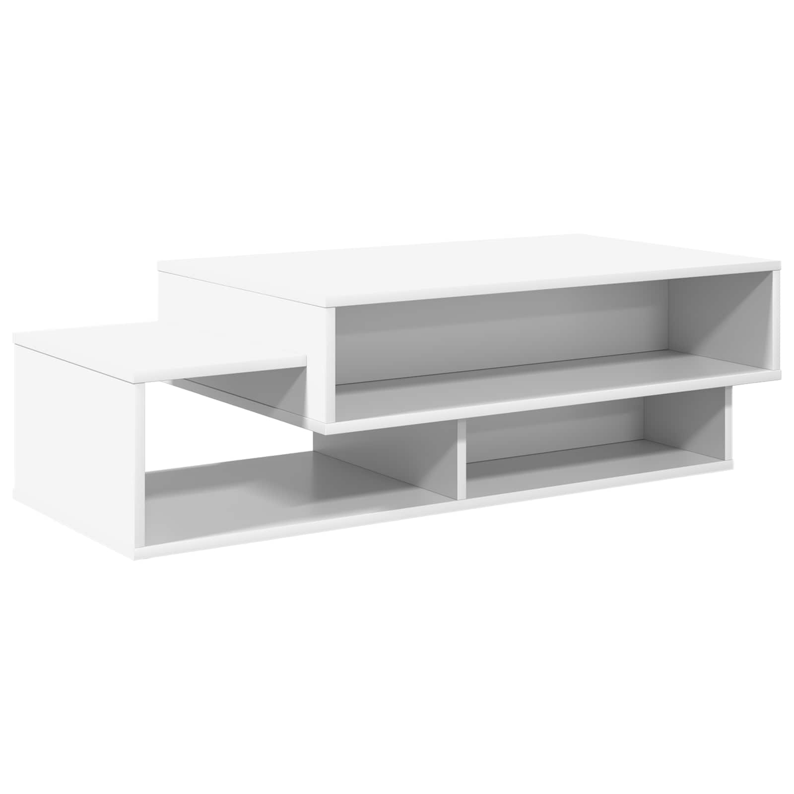 Salontafel Wit 105 x 50 x 32,5 cm Bewerkt hout is nu te koop bij PeponiXL, paradijselijk wonen!