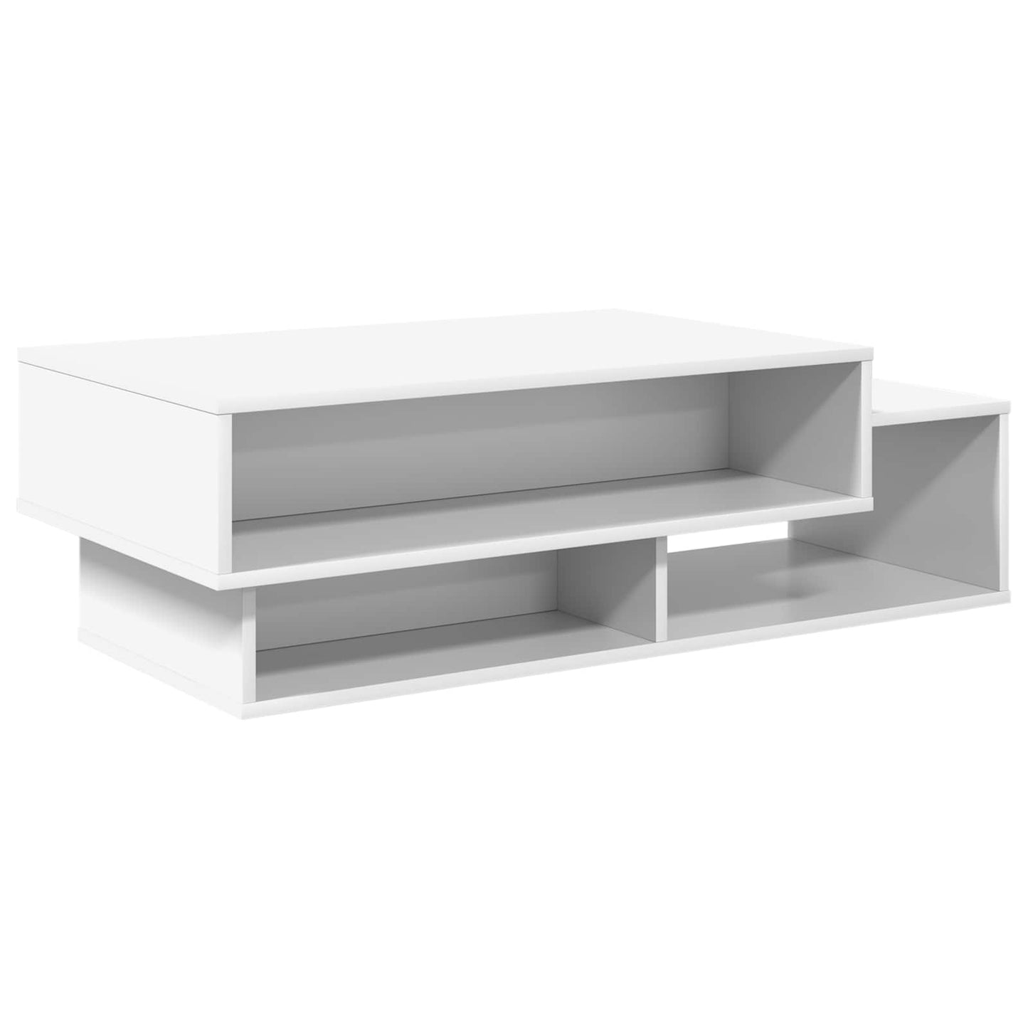 Salontafel Wit 105 x 50 x 32,5 cm Bewerkt hout is nu te koop bij PeponiXL, paradijselijk wonen!