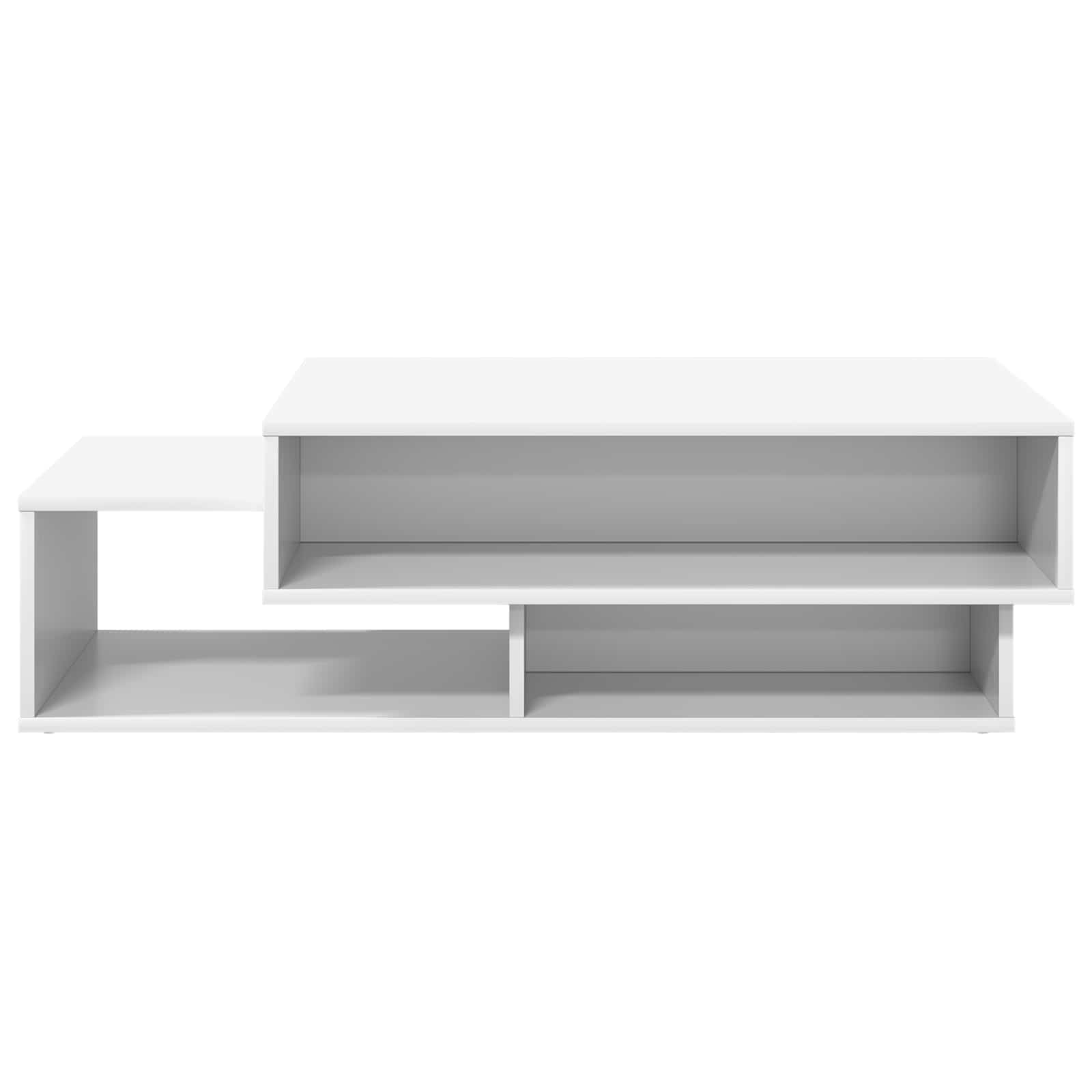Salontafel Wit 105 x 50 x 32,5 cm Bewerkt hout is nu te koop bij PeponiXL, paradijselijk wonen!