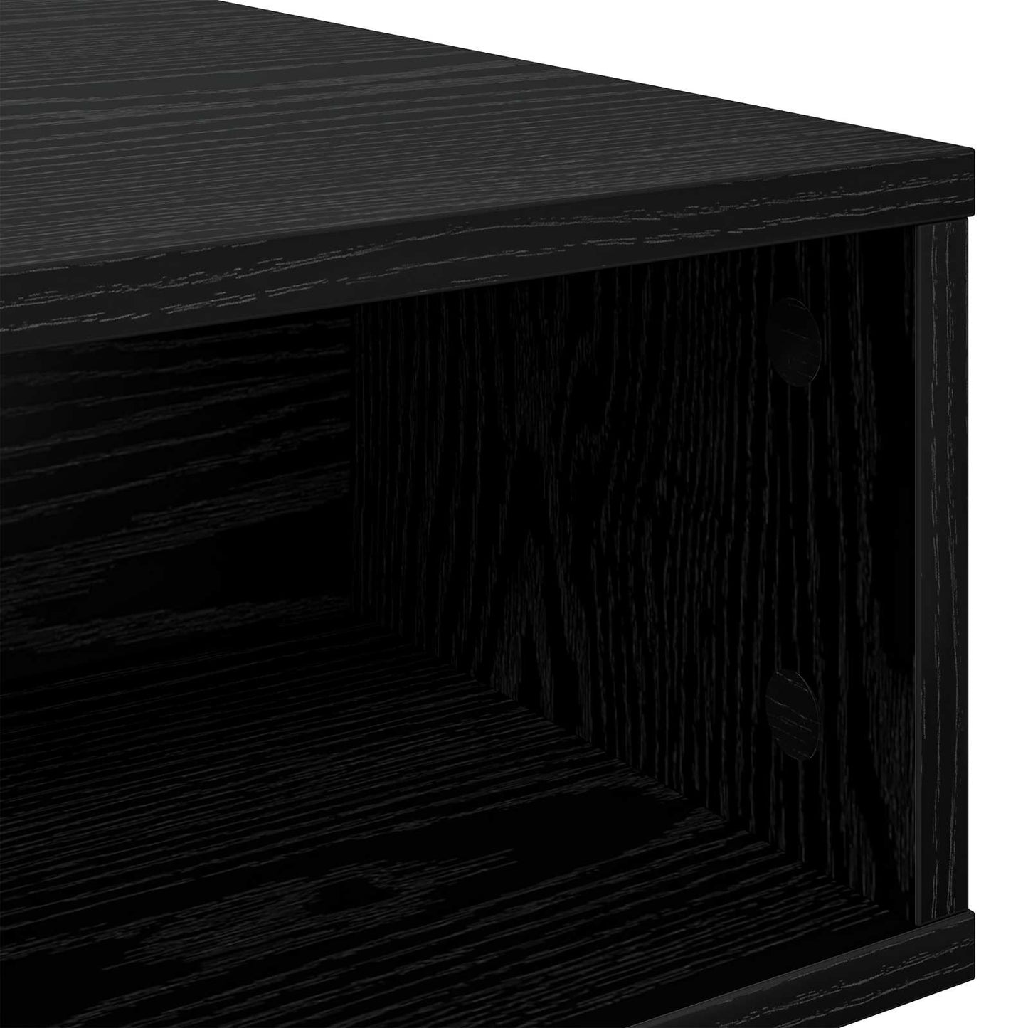 Salontafel Zwart Eiken 105 x 50 x 32,5 cm Bewerkt hout is nu te koop bij PeponiXL, paradijselijk wonen!