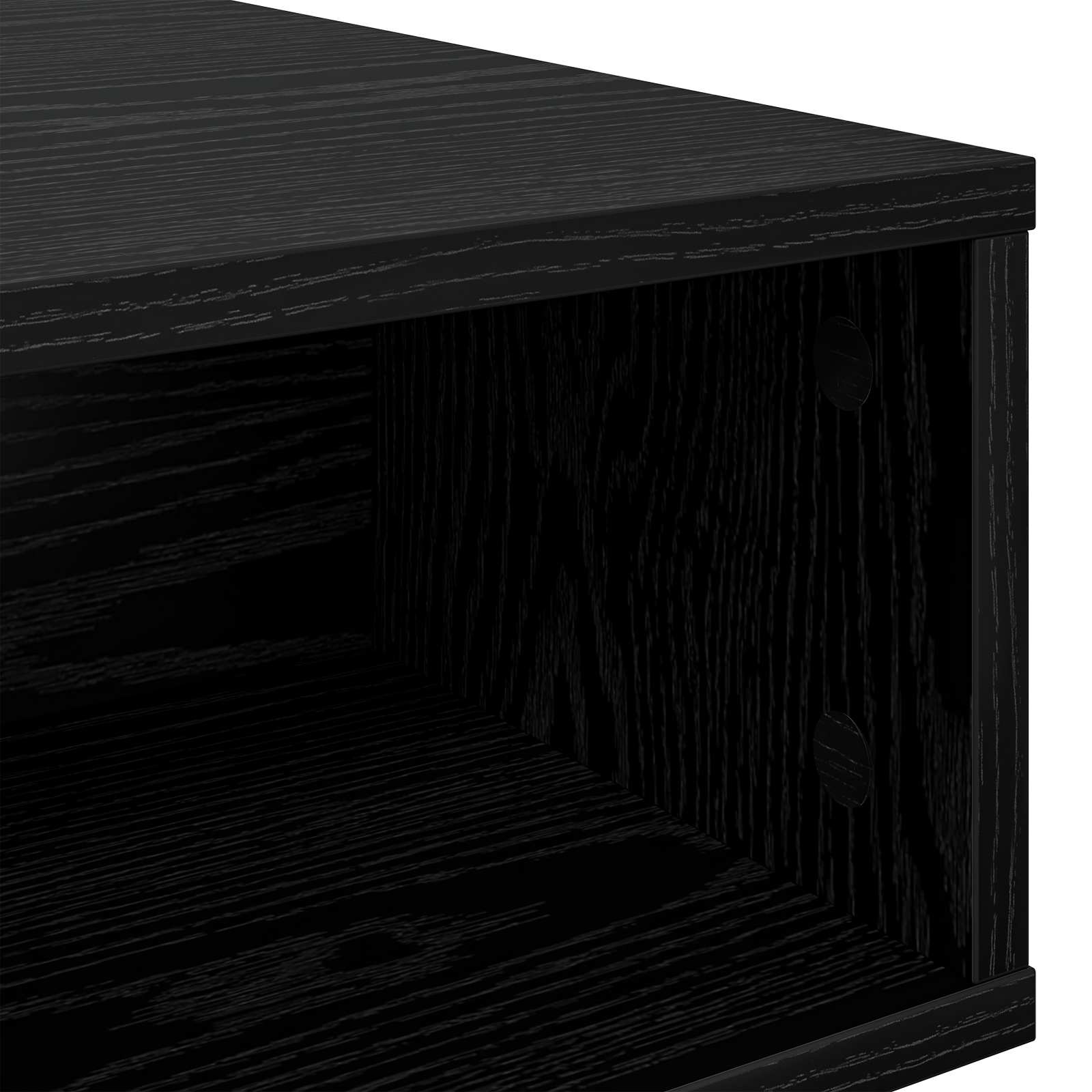 Salontafel Zwart Eiken 105 x 50 x 32,5 cm Bewerkt hout is nu te koop bij PeponiXL, paradijselijk wonen!
