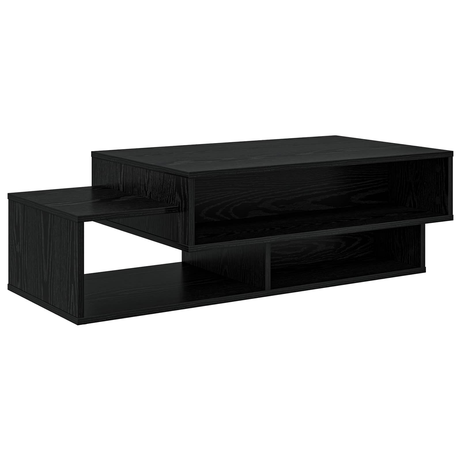 Salontafel Zwart Eiken 105 x 50 x 32,5 cm Bewerkt hout is nu te koop bij PeponiXL, paradijselijk wonen!