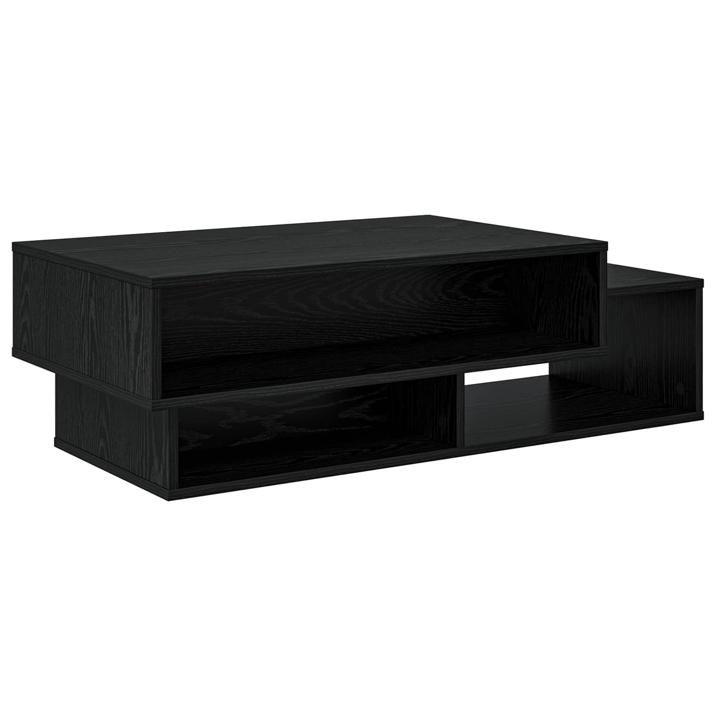 Salontafel Zwart Eiken 105 x 50 x 32,5 cm Bewerkt hout is nu te koop bij PeponiXL, paradijselijk wonen!