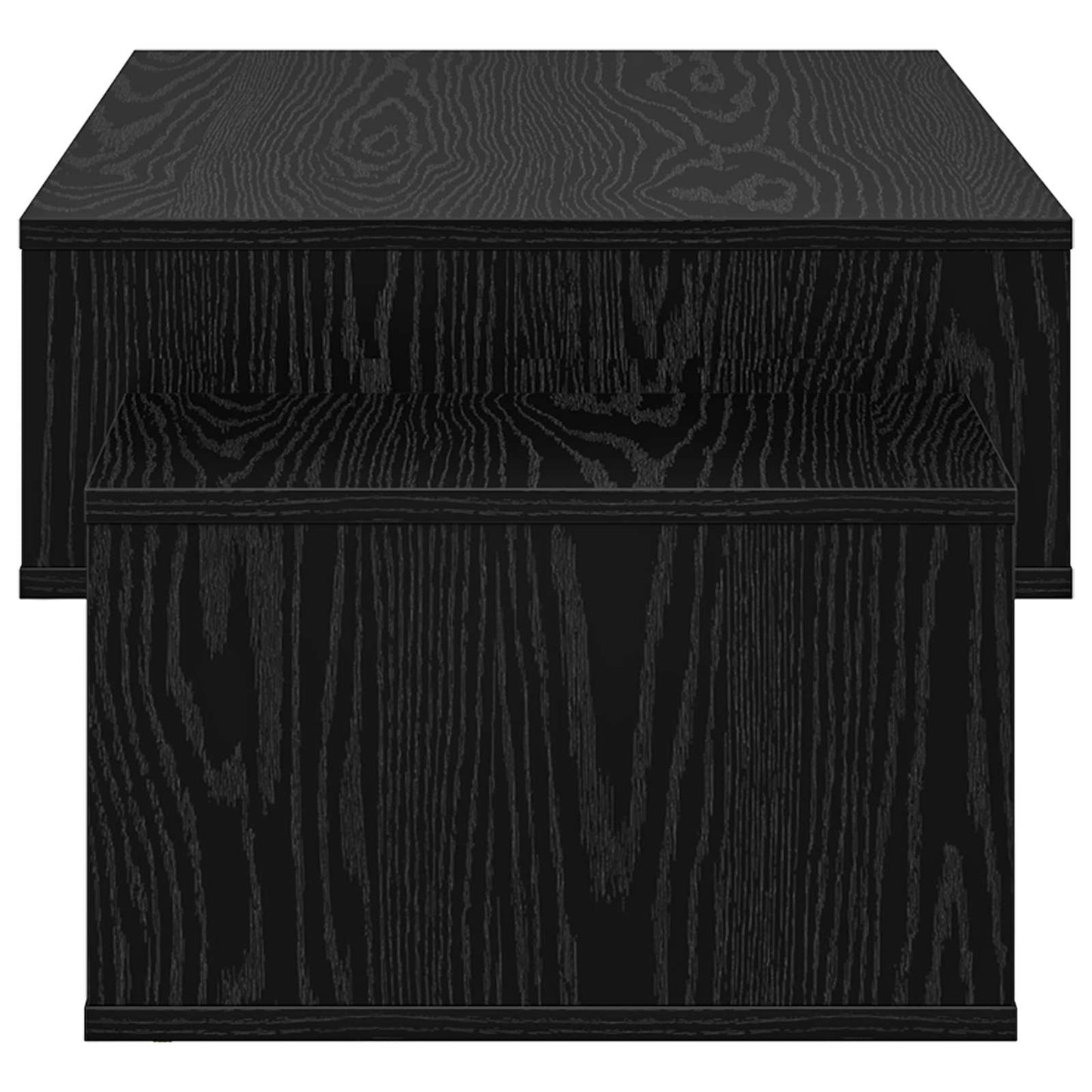 Salontafel Zwart Eiken 105 x 50 x 32,5 cm Bewerkt hout is nu te koop bij PeponiXL, paradijselijk wonen!