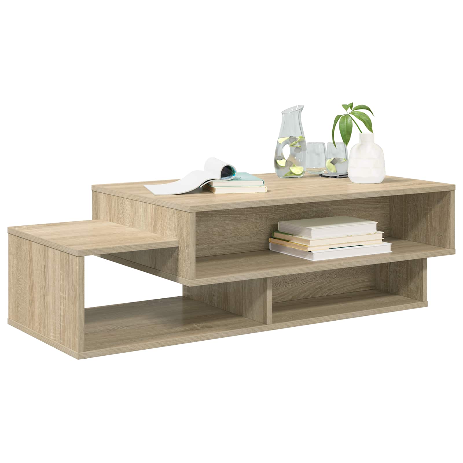 Salontafel Sonoma Eiken 105 x 50 x 32,5 cm Bewerkt hout is nu te koop bij PeponiXL, paradijselijk wonen!