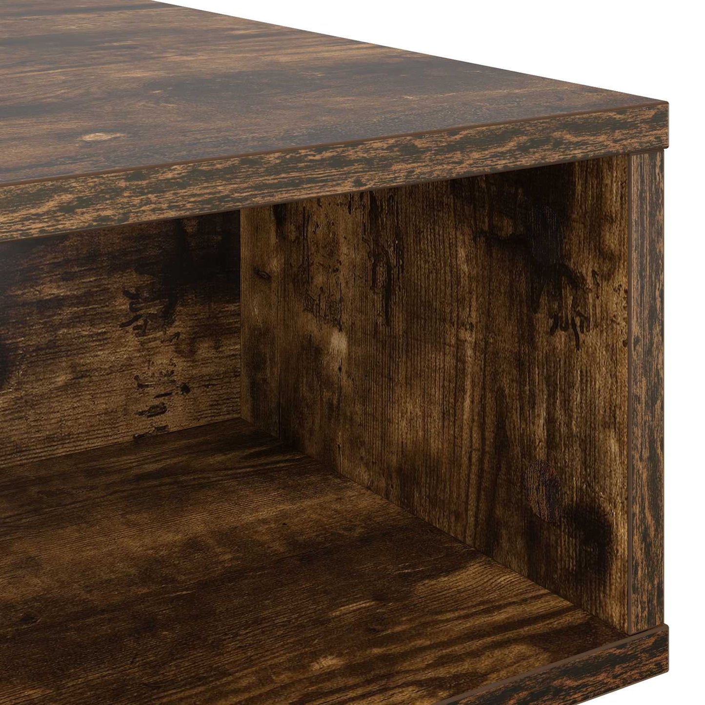 Salontafel Gerookt eiken 105 x 50 x 32,5 cm Bewerkt hout is nu te koop bij PeponiXL, paradijselijk wonen!