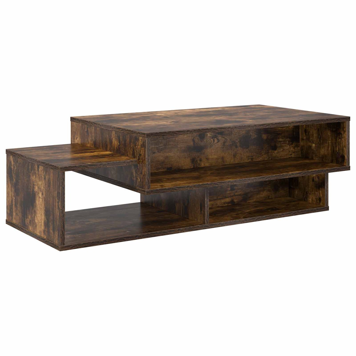 Salontafel Gerookt eiken 105 x 50 x 32,5 cm Bewerkt hout is nu te koop bij PeponiXL, paradijselijk wonen!