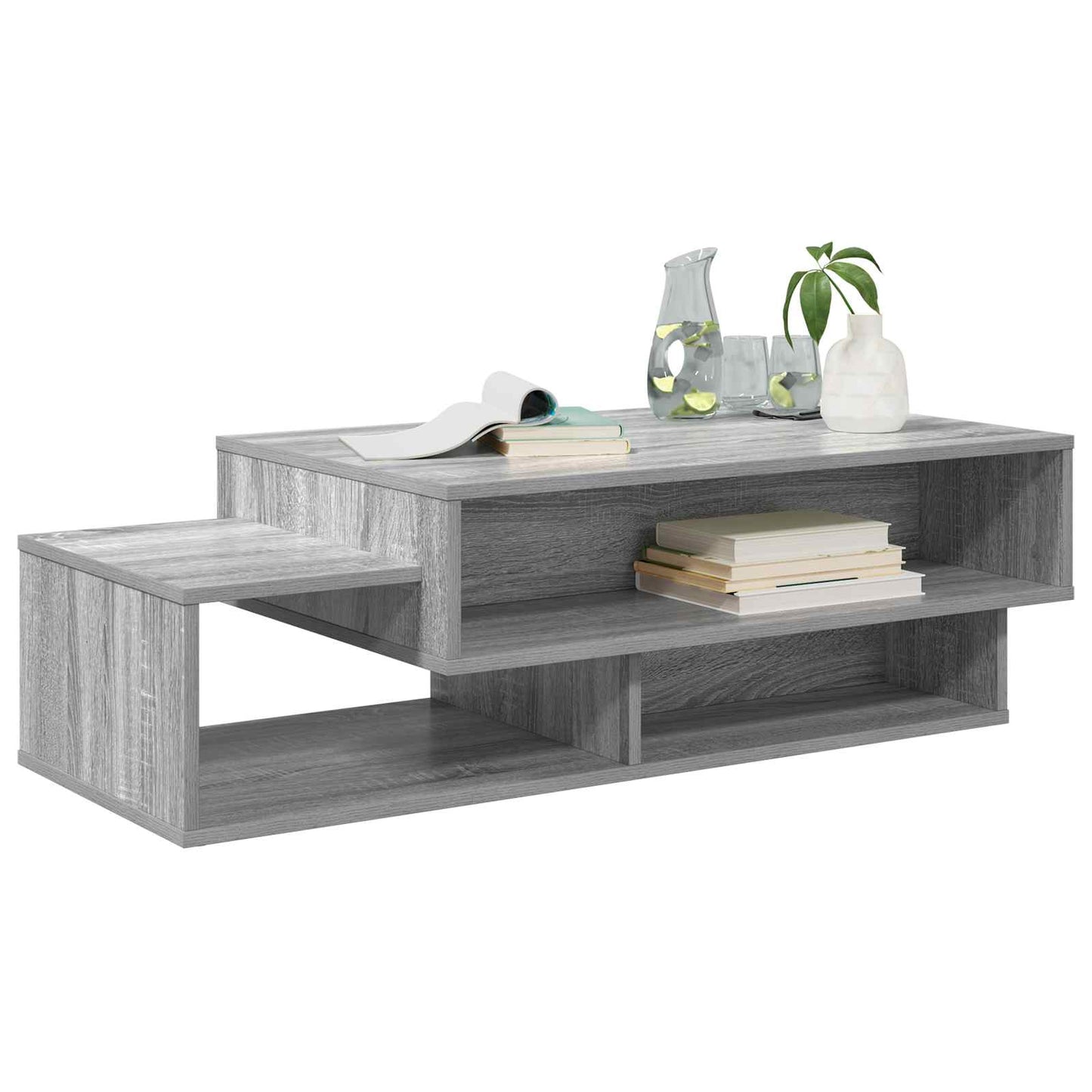 Salontafel Grijs Sonoma 105 x 50 x 32,5 cm Bewerkt hout is nu te koop bij PeponiXL, paradijselijk wonen!