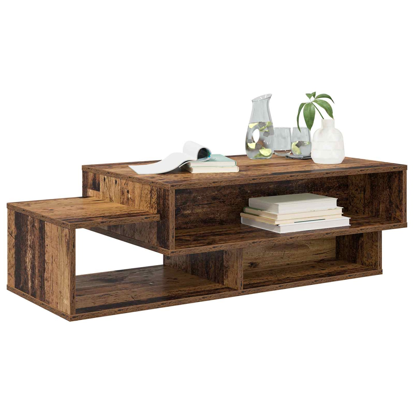 Salontafel Oudhout 105 x 50 x 32,5 cm Bewerkt hout is nu te koop bij PeponiXL, paradijselijk wonen!