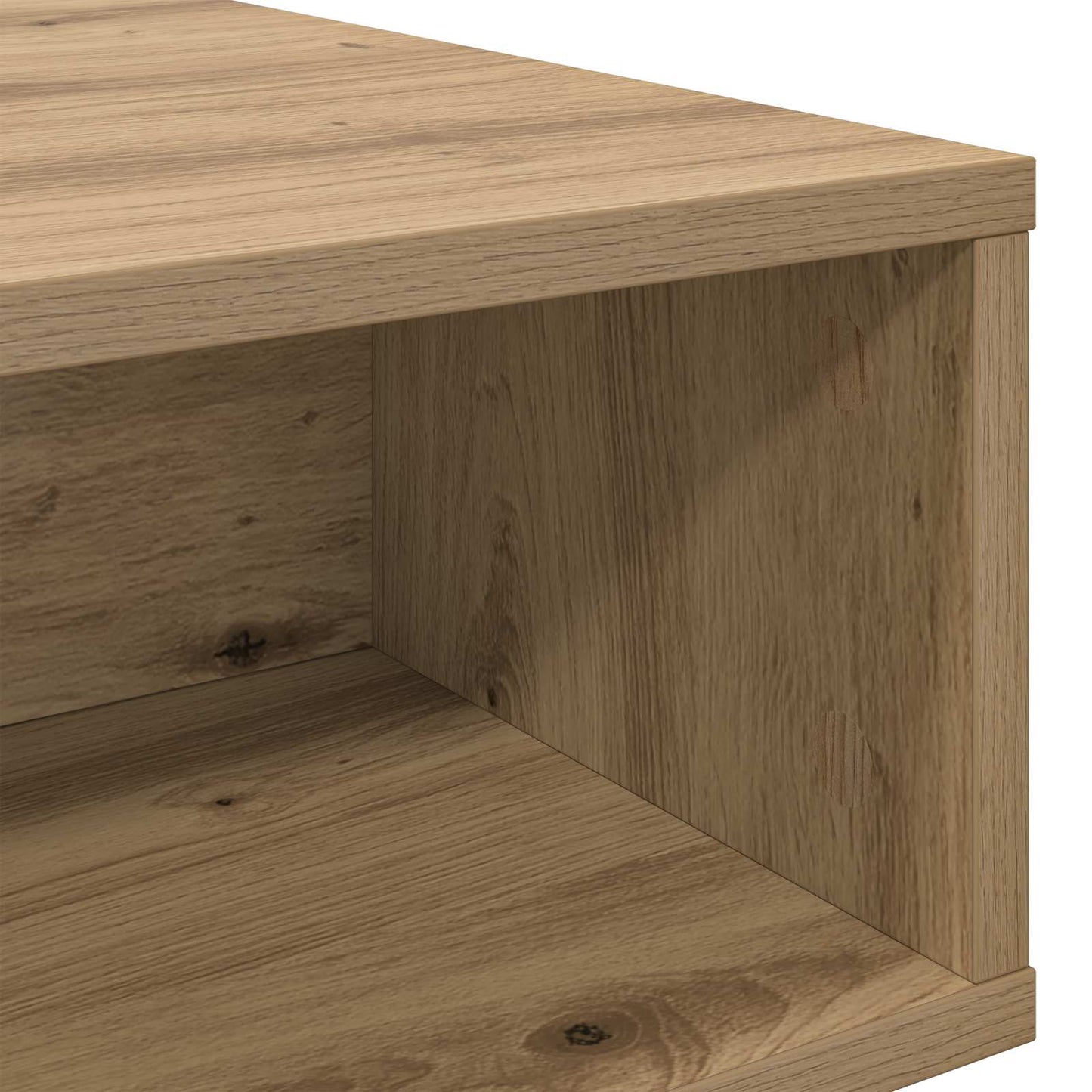 Salontafel Artisan Eiken 105 x 50 x 32,5 cm Bewerkt hout is nu te koop bij PeponiXL, paradijselijk wonen!