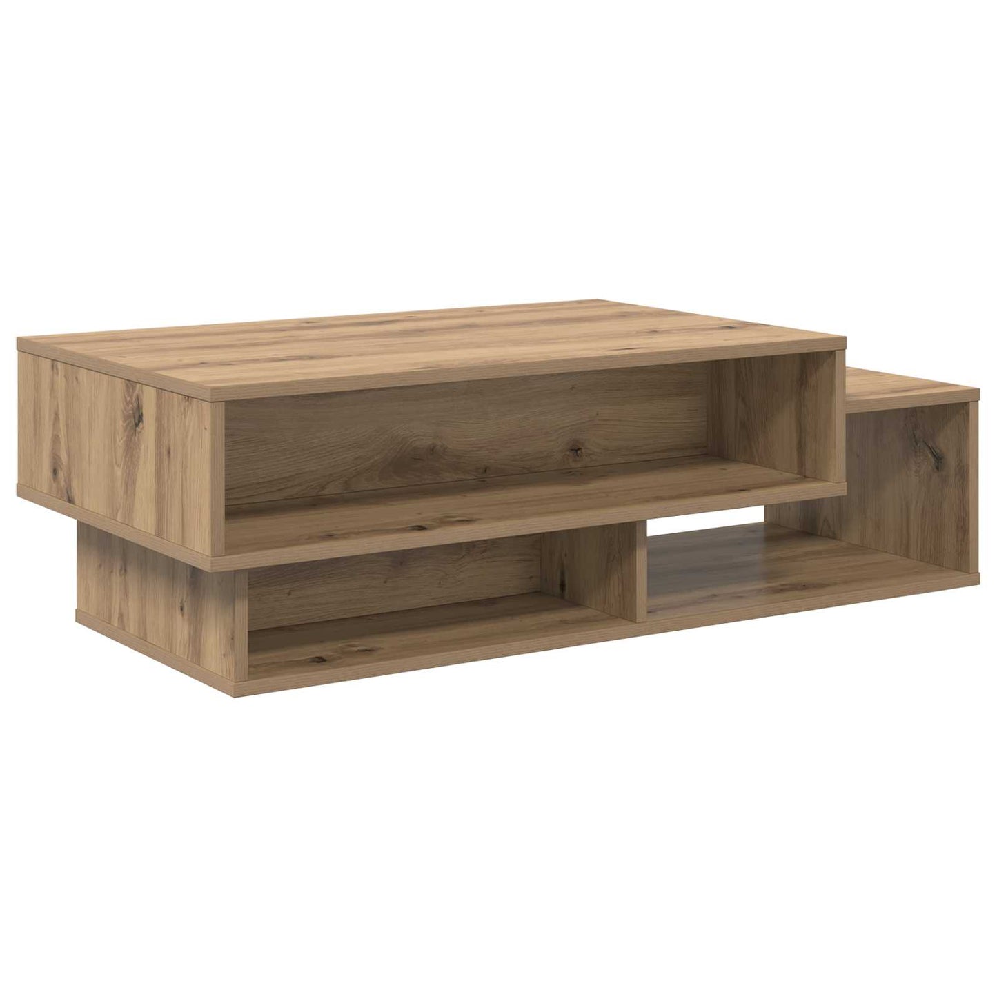 Salontafel Artisan Eiken 105 x 50 x 32,5 cm Bewerkt hout is nu te koop bij PeponiXL, paradijselijk wonen!