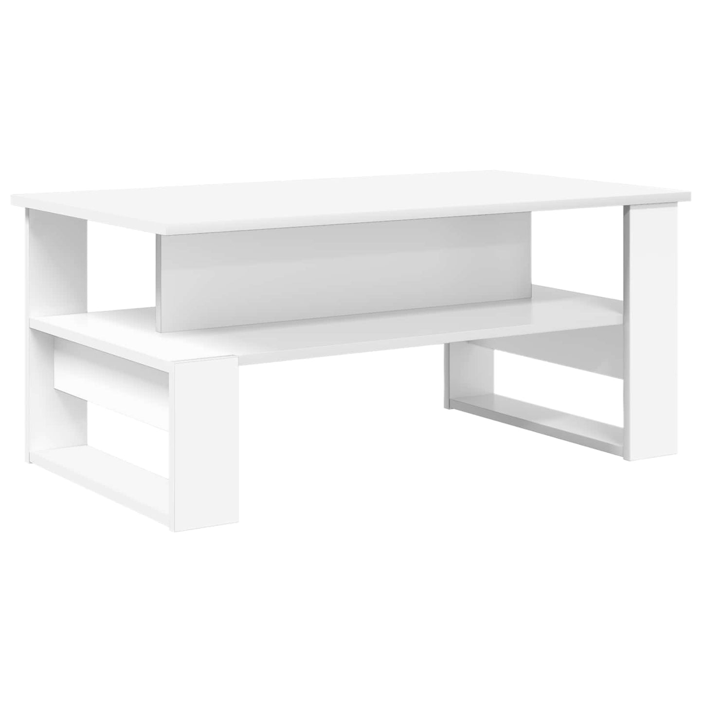 Salontafel Wit 90 x 50 x 40 cm Bewerkt hout is nu te koop bij PeponiXL, paradijselijk wonen!