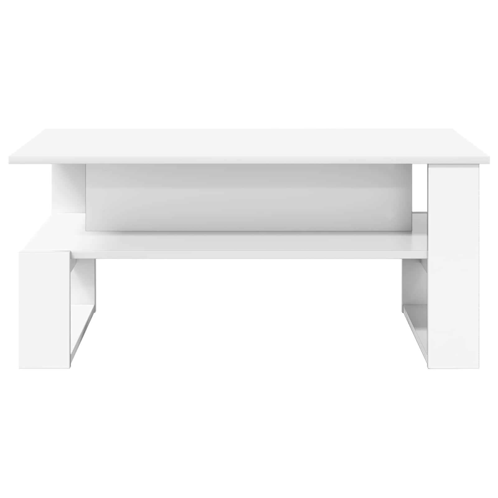Salontafel Wit 90 x 50 x 40 cm Bewerkt hout is nu te koop bij PeponiXL, paradijselijk wonen!