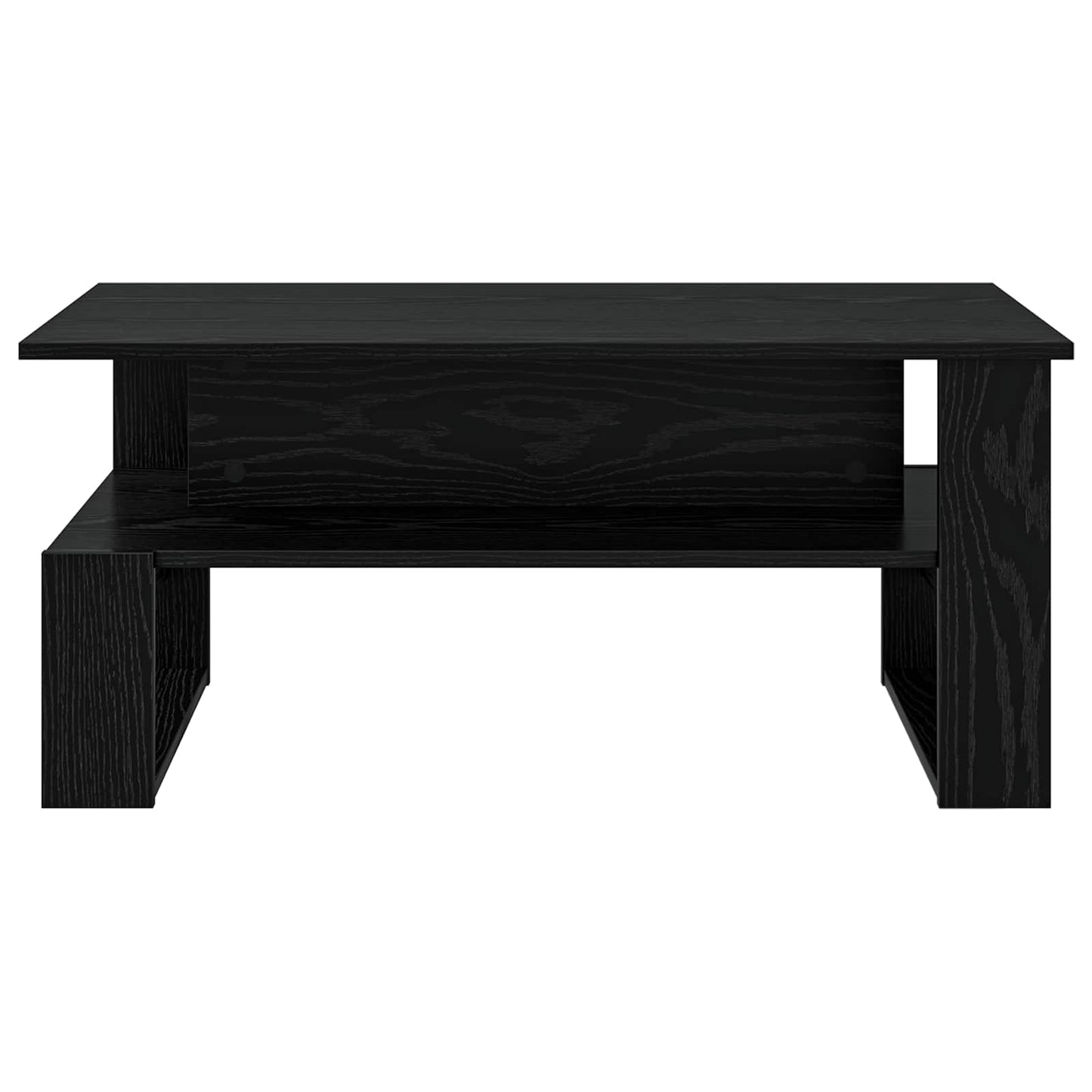 Salontafel Zwart Eiken 90 x 50 x 40 cm Bewerkt hout is nu te koop bij PeponiXL, paradijselijk wonen!