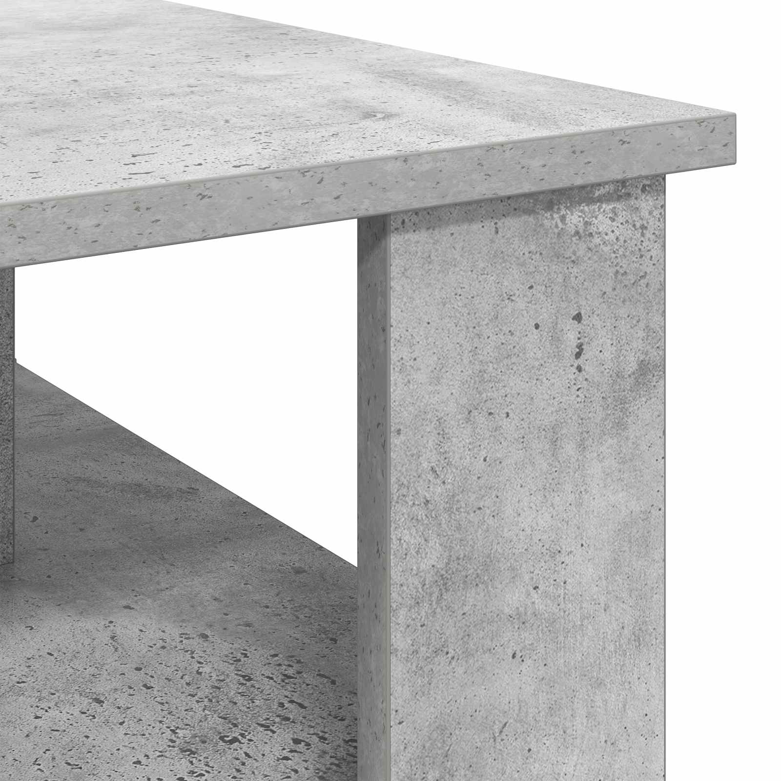 Salontafel Beton Grijs 90 x 50 x 40 cm Bewerkt hout is nu te koop bij PeponiXL, paradijselijk wonen!