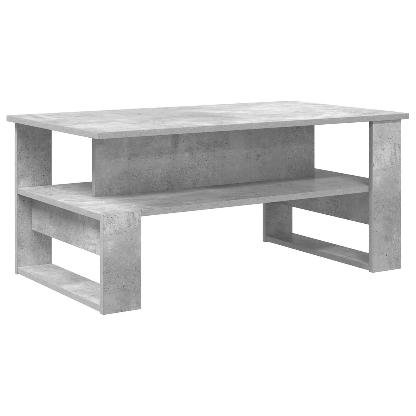 Salontafel Beton Grijs 90 x 50 x 40 cm Bewerkt hout is nu te koop bij PeponiXL, paradijselijk wonen!