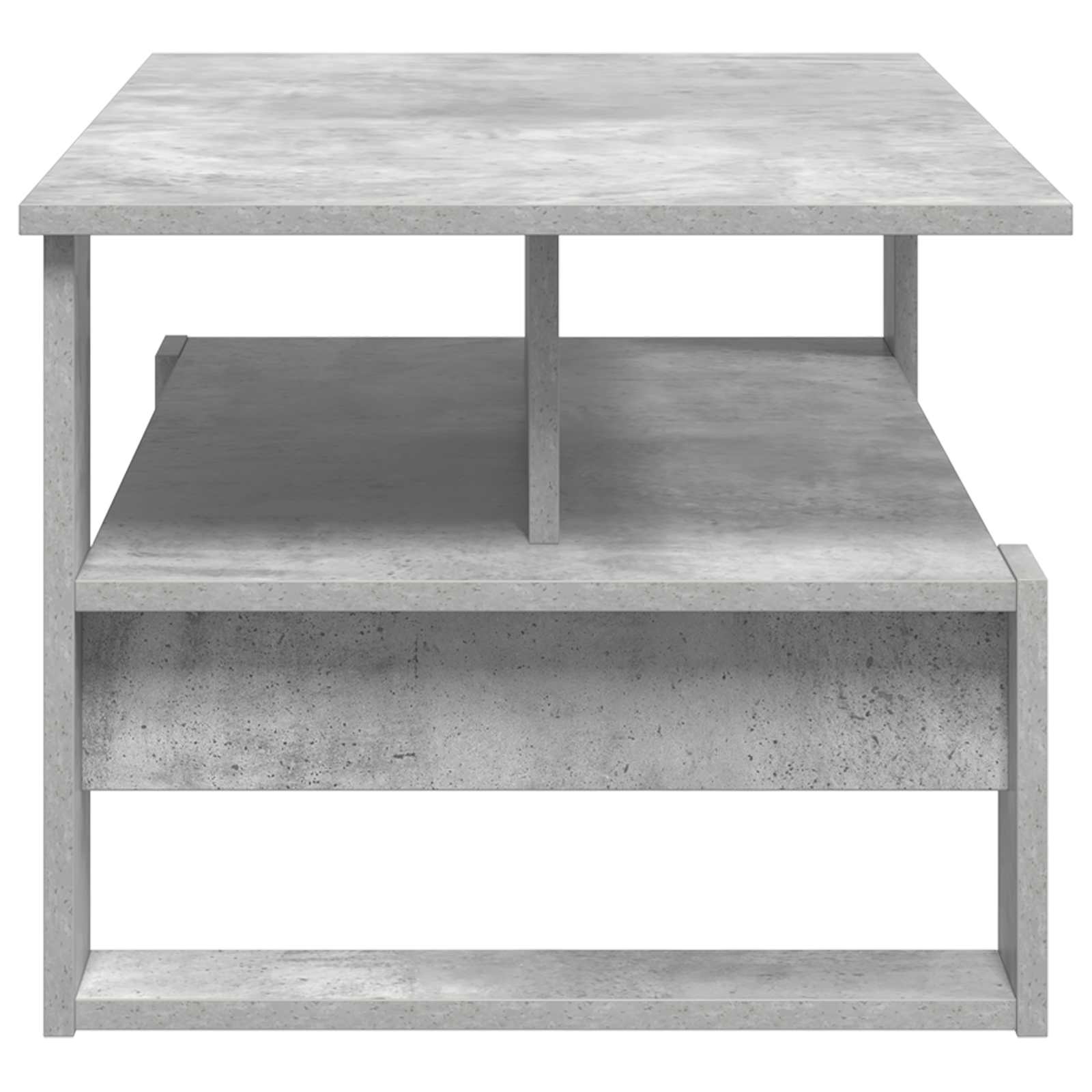 Salontafel Beton Grijs 90 x 50 x 40 cm Bewerkt hout is nu te koop bij PeponiXL, paradijselijk wonen!