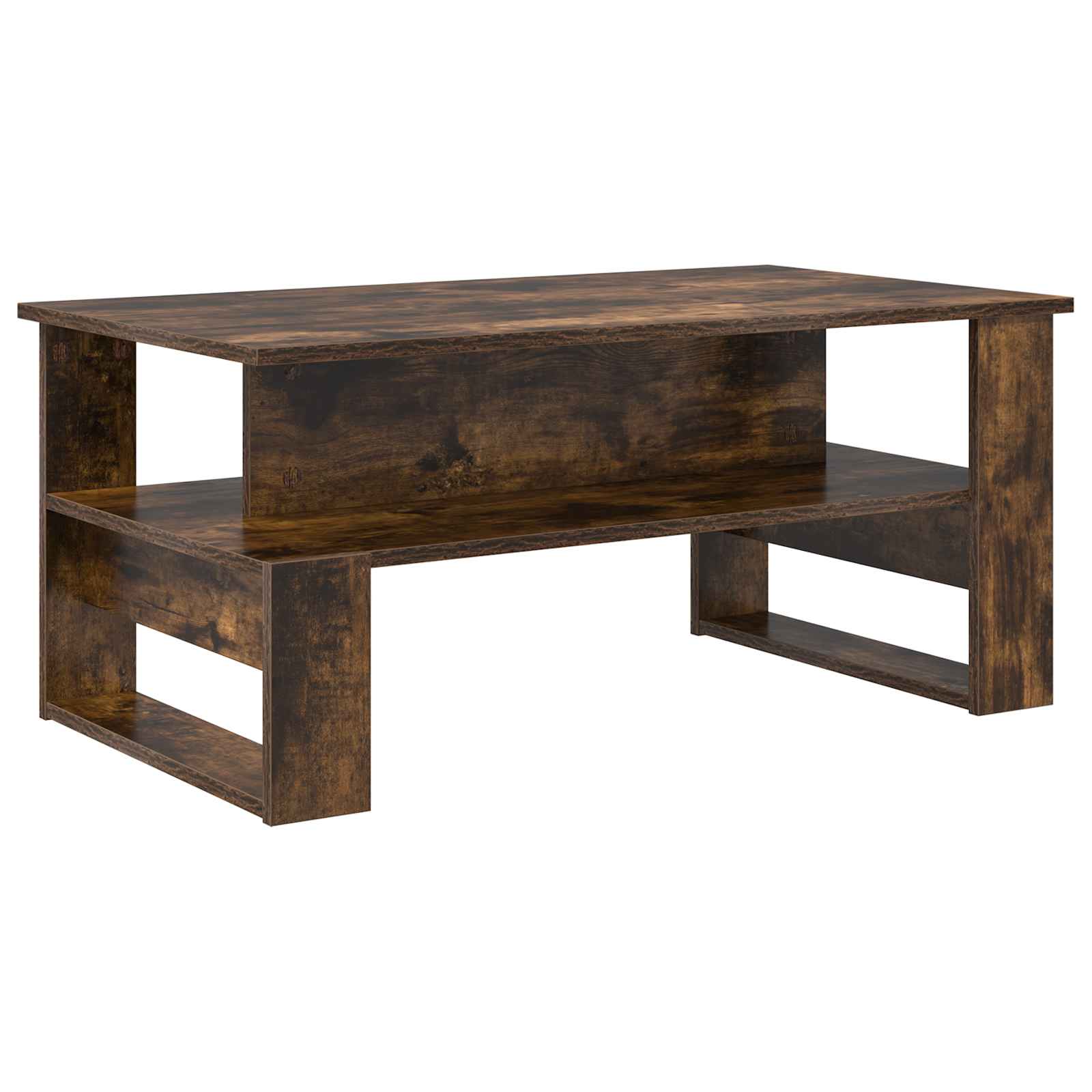 Salontafel Gerookt eiken 90 x 50 x 40 cm Bewerkt hout is nu te koop bij PeponiXL, paradijselijk wonen!