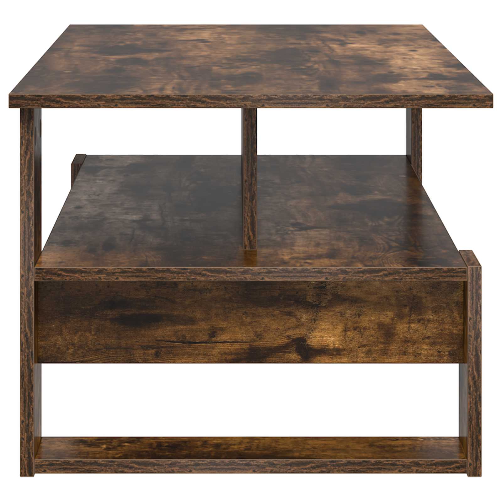 Salontafel Gerookt eiken 90 x 50 x 40 cm Bewerkt hout is nu te koop bij PeponiXL, paradijselijk wonen!