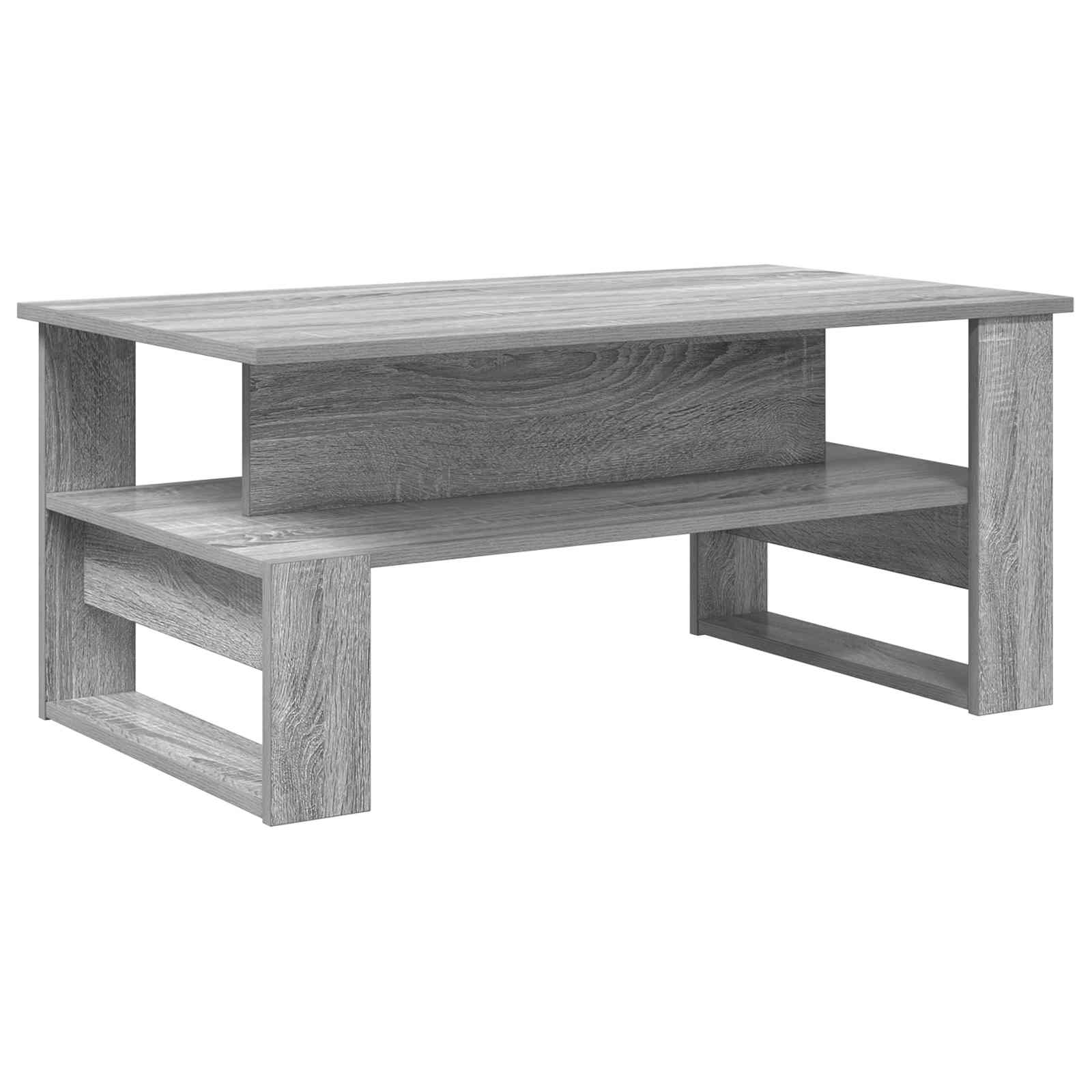 Salontafel Grijs Sonoma 90 x 50 x 40 cm Bewerkt hout is nu te koop bij PeponiXL, paradijselijk wonen!