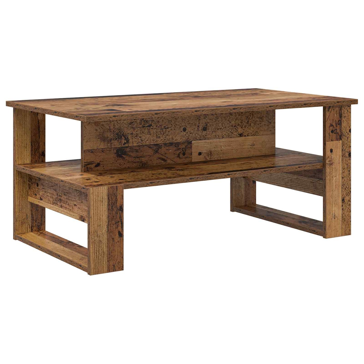 Salontafel Oudhout 90 x 50 x 40 cm Bewerkt hout is nu te koop bij PeponiXL, paradijselijk wonen!