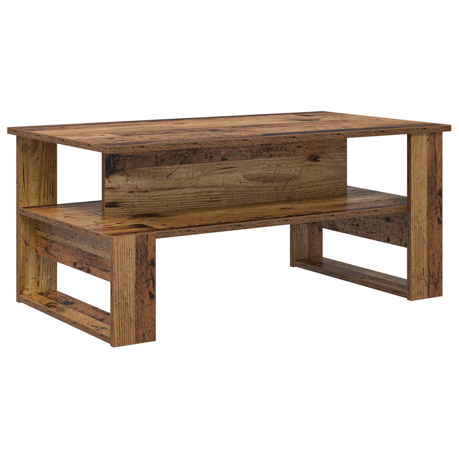 Salontafel Oudhout 90 x 50 x 40 cm Bewerkt hout is nu te koop bij PeponiXL, paradijselijk wonen!