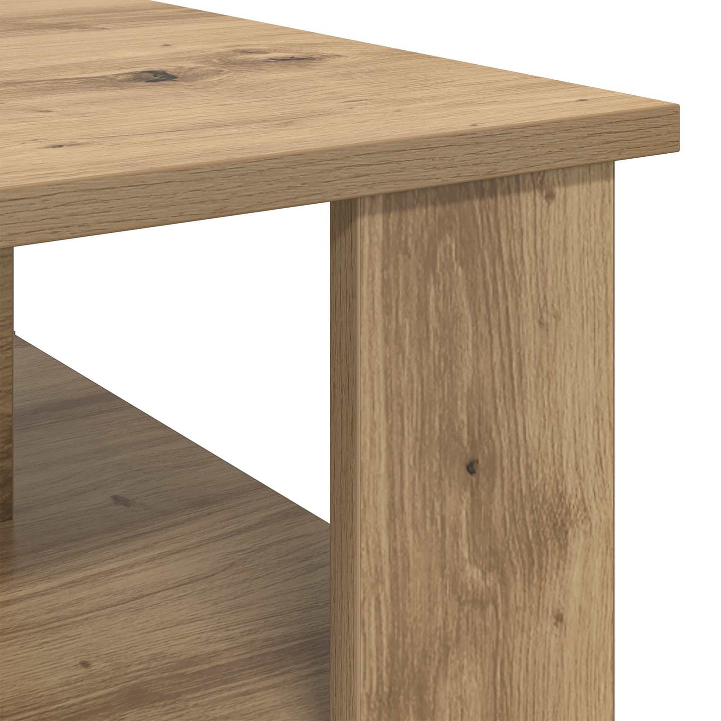 Salontafel Artisan Eiken 90 x 50 x 40 cm Bewerkt hout is nu te koop bij PeponiXL, paradijselijk wonen!