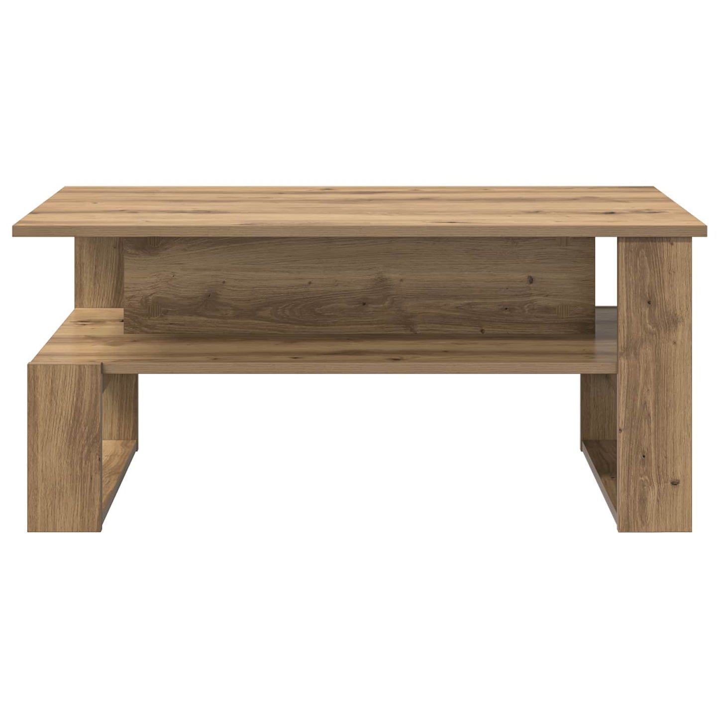 Salontafel Artisan Eiken 90 x 50 x 40 cm Bewerkt hout is nu te koop bij PeponiXL, paradijselijk wonen!
