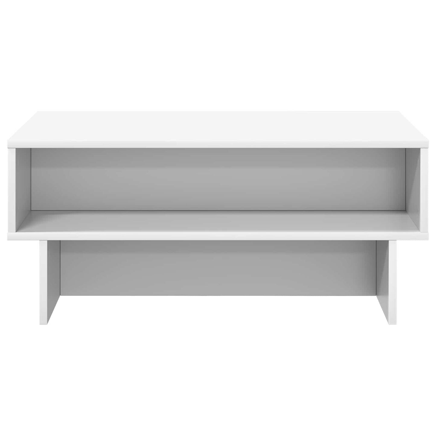 Salontafel Wit 80 x 46 x 35 cm Bewerkt hout is nu te koop bij PeponiXL, paradijselijk wonen!