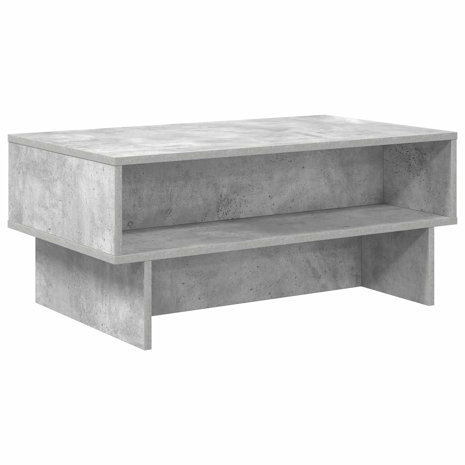 Salontafel Beton Grijs 80 x 46 x 35 cm Bewerkt hout is nu te koop bij PeponiXL, paradijselijk wonen!