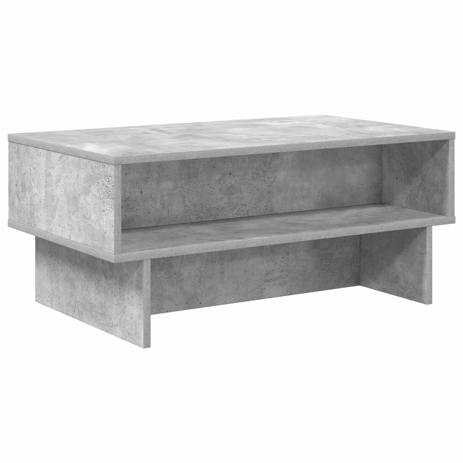 Salontafel Beton Grijs 80 x 46 x 35 cm Bewerkt hout is nu te koop bij PeponiXL, paradijselijk wonen!