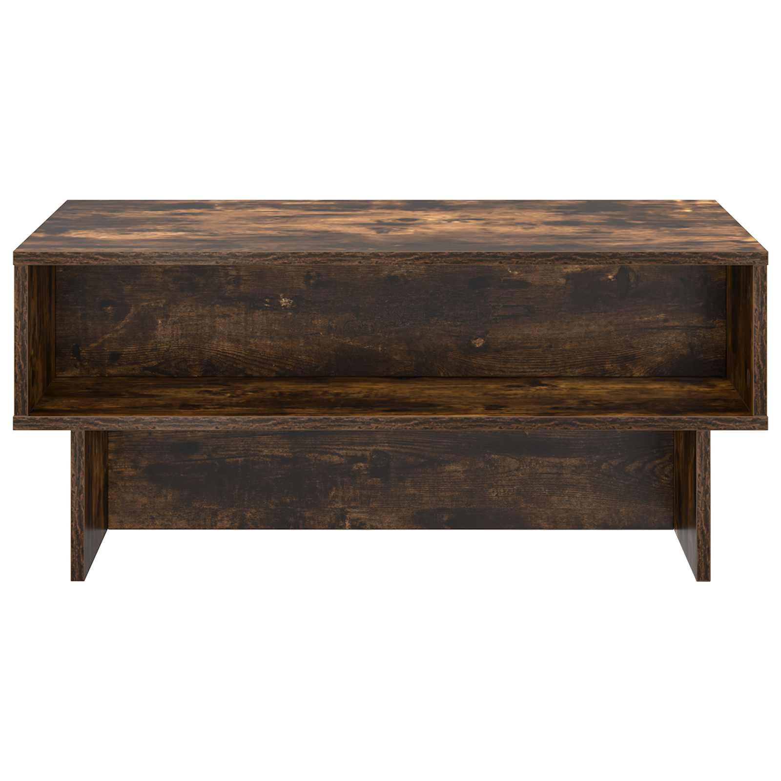 Salontafel Gerookt eiken 80 x 46 x 35 cm Bewerkt hout is nu te koop bij PeponiXL, paradijselijk wonen!