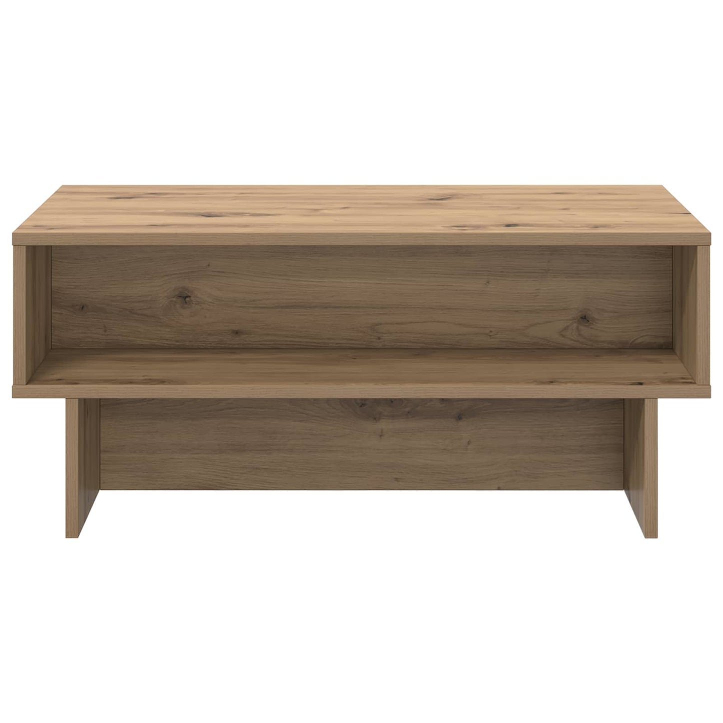 Salontafel Artisan Eiken 80 x 46 x 35 cm Bewerkt hout is nu te koop bij PeponiXL, paradijselijk wonen!