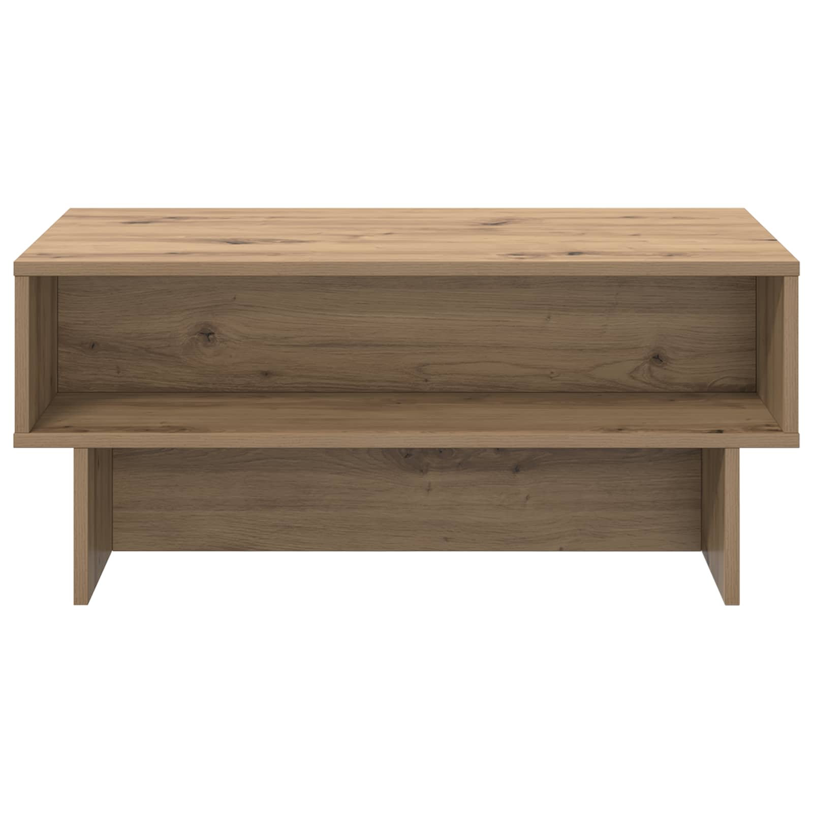 Salontafel Artisan Eiken 80 x 46 x 35 cm Bewerkt hout is nu te koop bij PeponiXL, paradijselijk wonen!