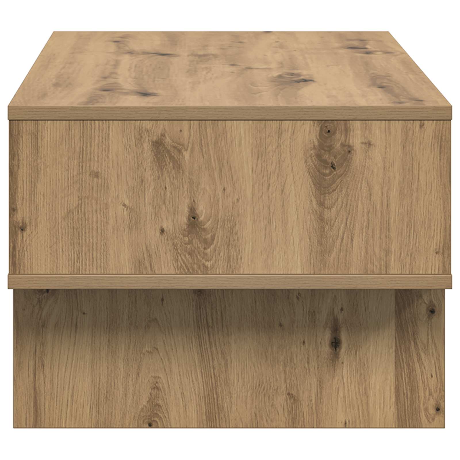 Salontafel Artisan Eiken 80 x 46 x 35 cm Bewerkt hout is nu te koop bij PeponiXL, paradijselijk wonen!