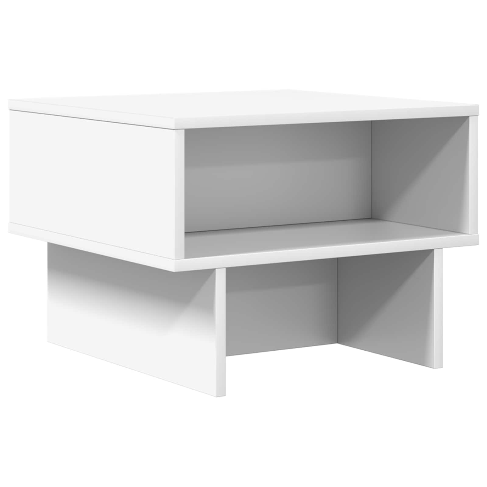 Salontafel Wit 48 x 46 x 35 cm Bewerkt hout is nu te koop bij PeponiXL, paradijselijk wonen!