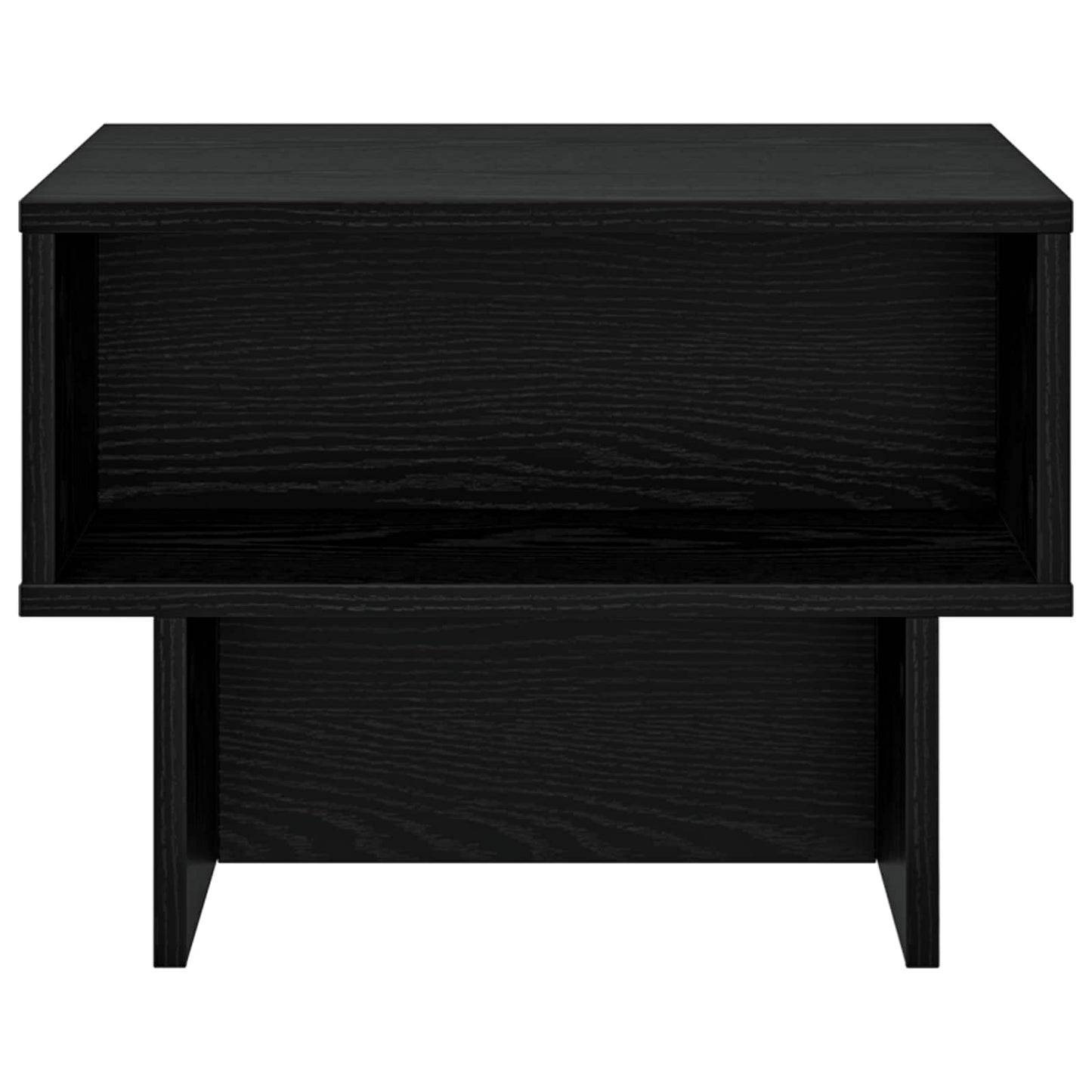 Salontafel Zwart Eiken 48 x 46 x 35 cm Bewerkt hout is nu te koop bij PeponiXL, paradijselijk wonen!