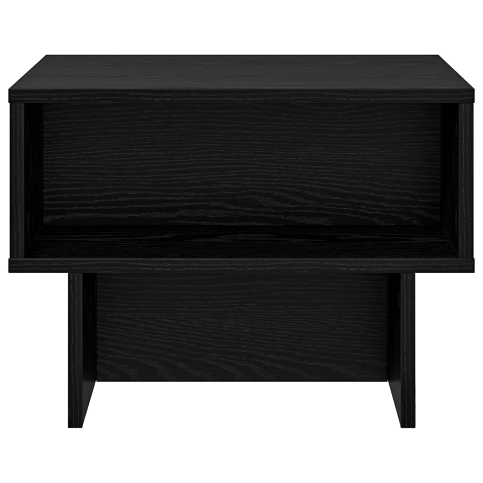 Salontafel Zwart Eiken 48 x 46 x 35 cm Bewerkt hout is nu te koop bij PeponiXL, paradijselijk wonen!