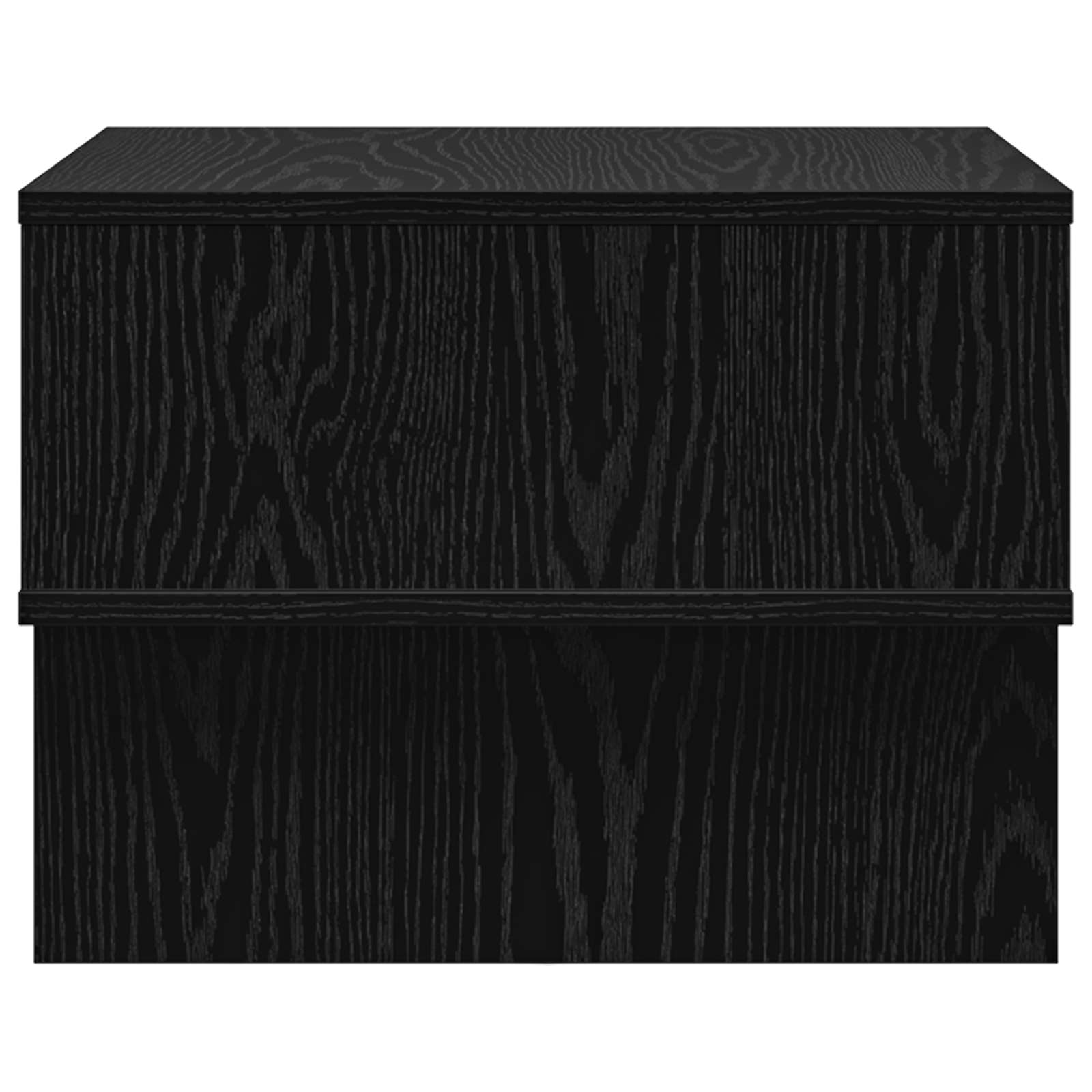 Salontafel Zwart Eiken 48 x 46 x 35 cm Bewerkt hout is nu te koop bij PeponiXL, paradijselijk wonen!