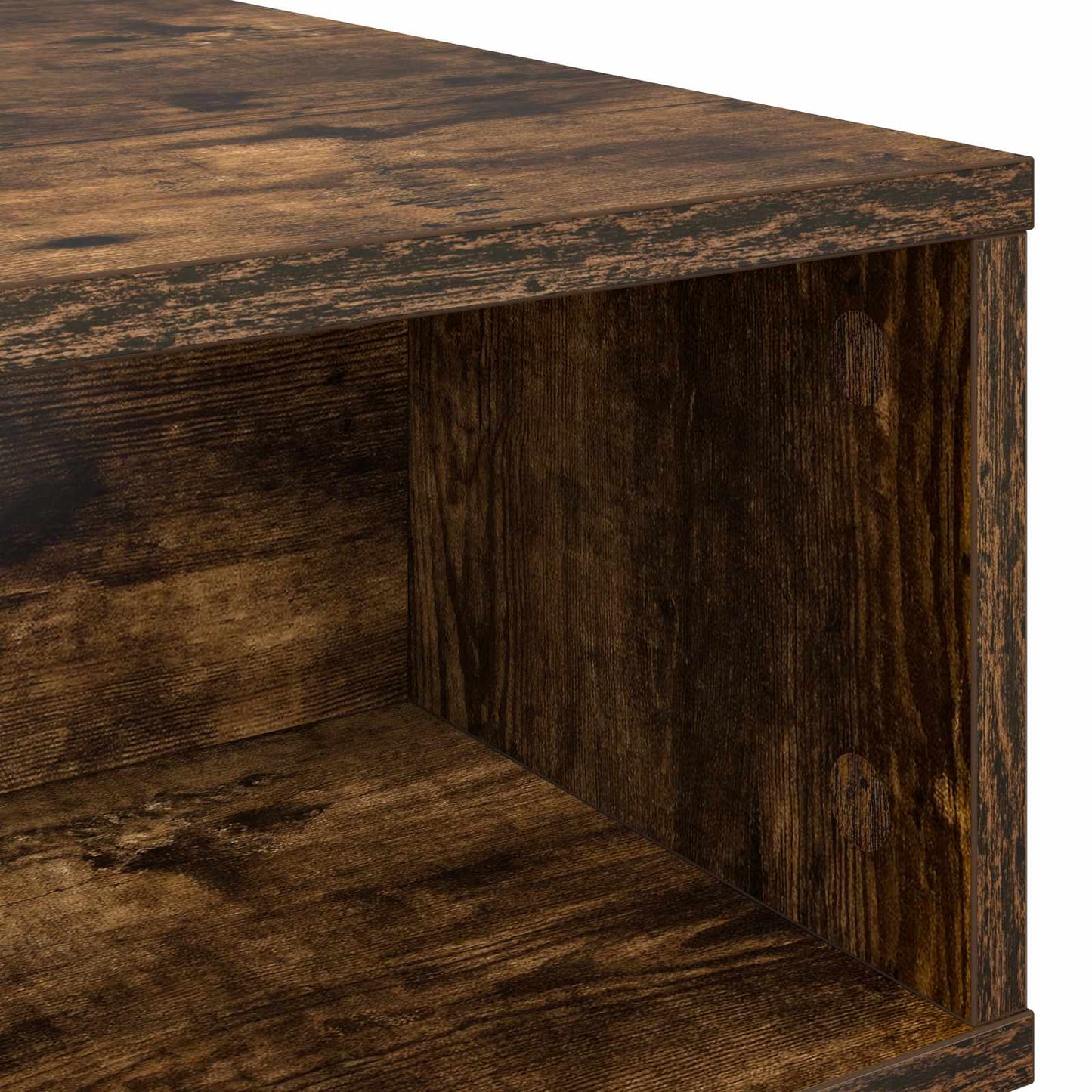 Salontafel Gerookt eiken 48 x 46 x 35 cm Bewerkt hout is nu te koop bij PeponiXL, paradijselijk wonen!