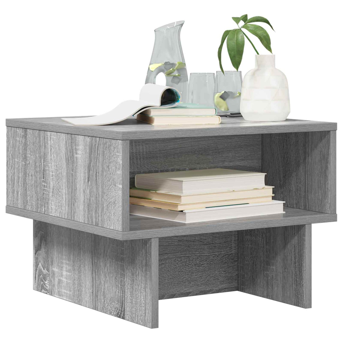 Salontafel Grijs Sonoma 48 x 46 x 35 cm Bewerkt hout is nu te koop bij PeponiXL, paradijselijk wonen!