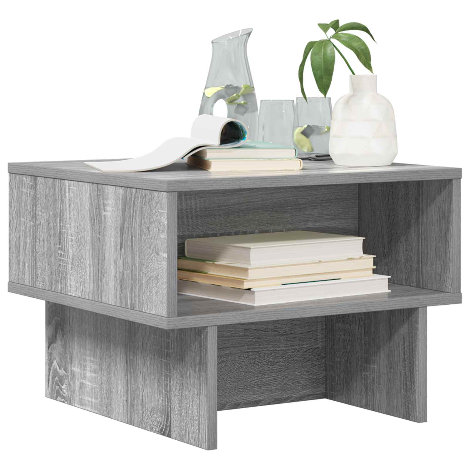 Salontafel Grijs Sonoma 48 x 46 x 35 cm Bewerkt hout is nu te koop bij PeponiXL, paradijselijk wonen!